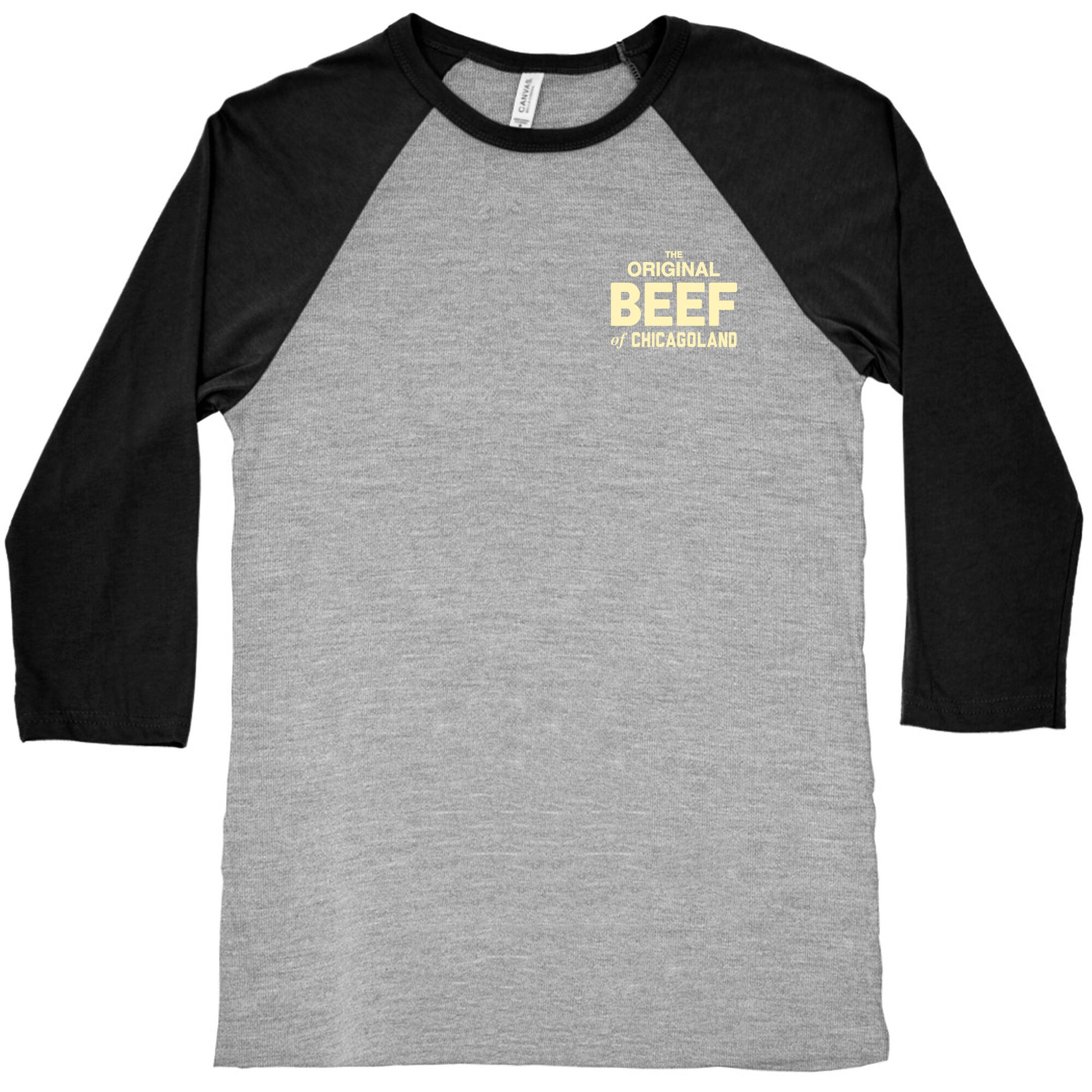 Orginal BEEF of Chicagoland Small Logo Baseball Tee