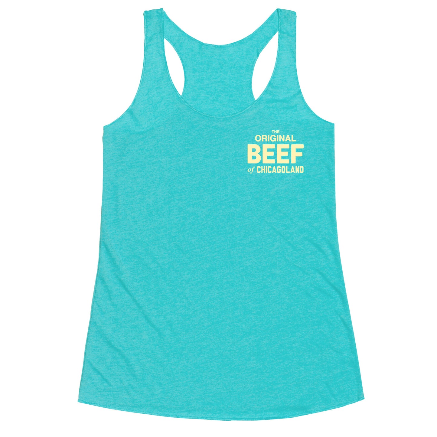 Orginal BEEF of Chicagoland Small Logo Racerback Tank