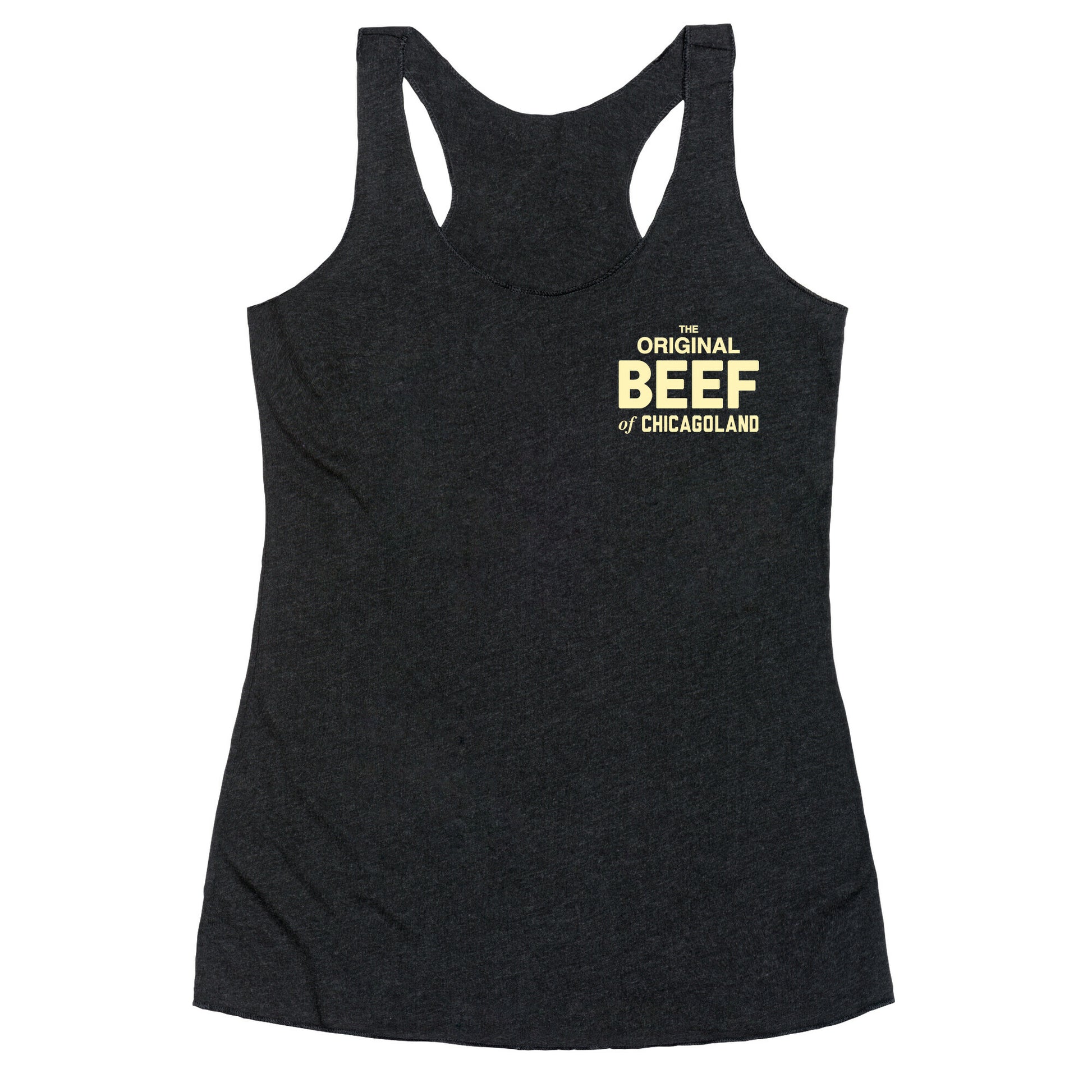 Orginal BEEF of Chicagoland Small Logo Racerback Tank