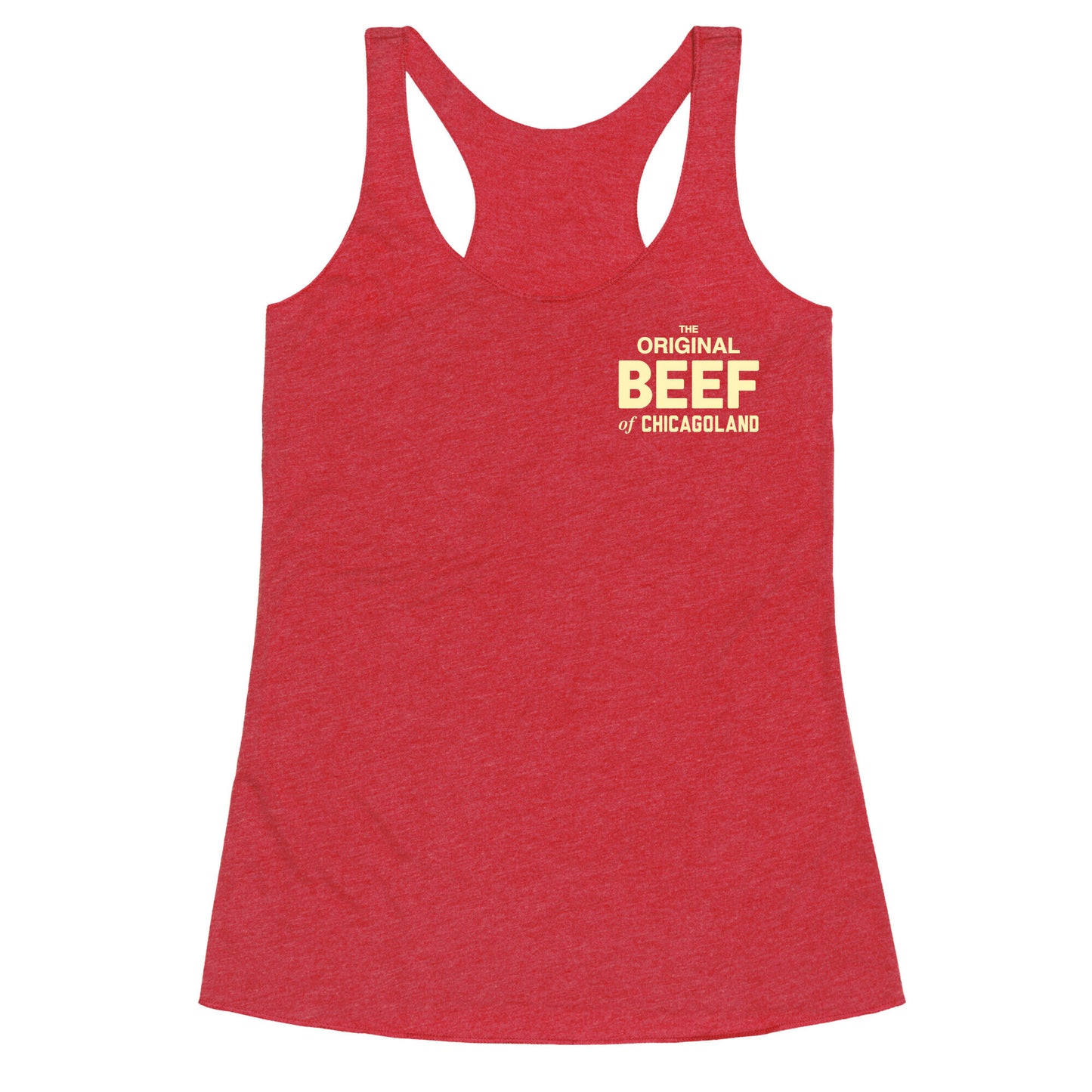 Orginal BEEF of Chicagoland Small Logo Racerback Tank