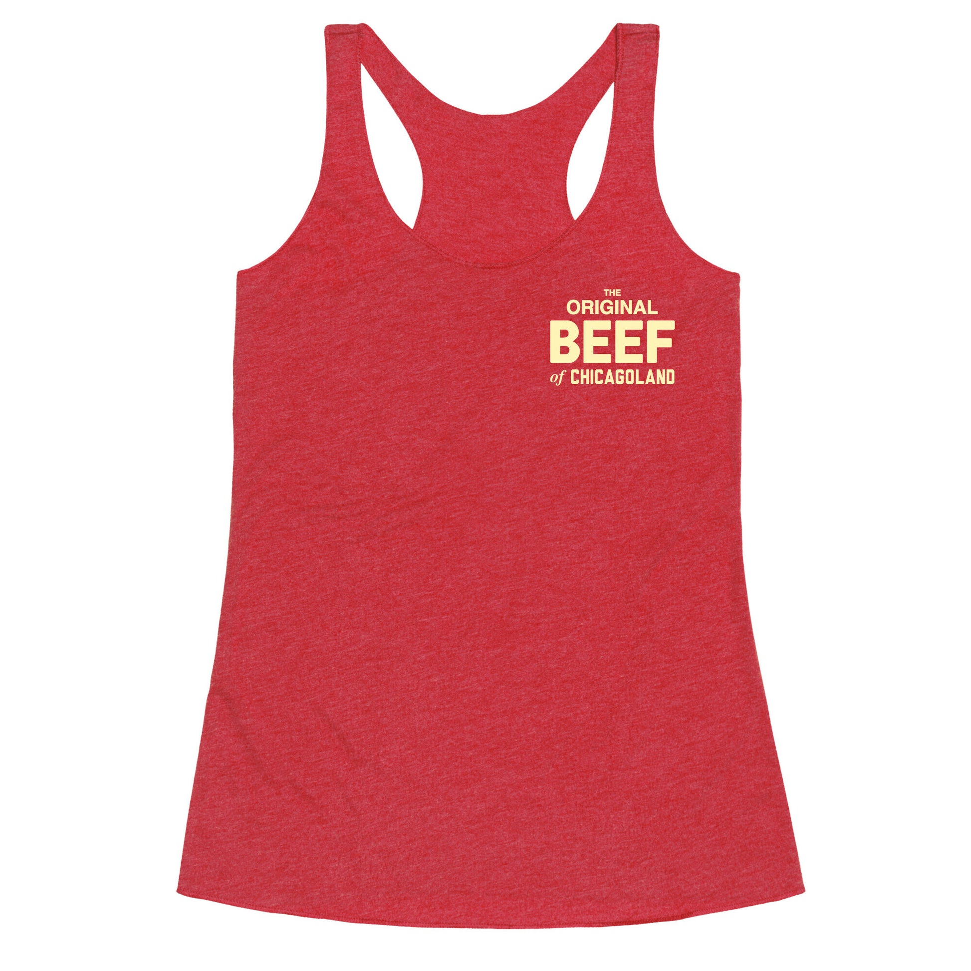 Orginal BEEF of Chicagoland Small Logo Racerback Tank