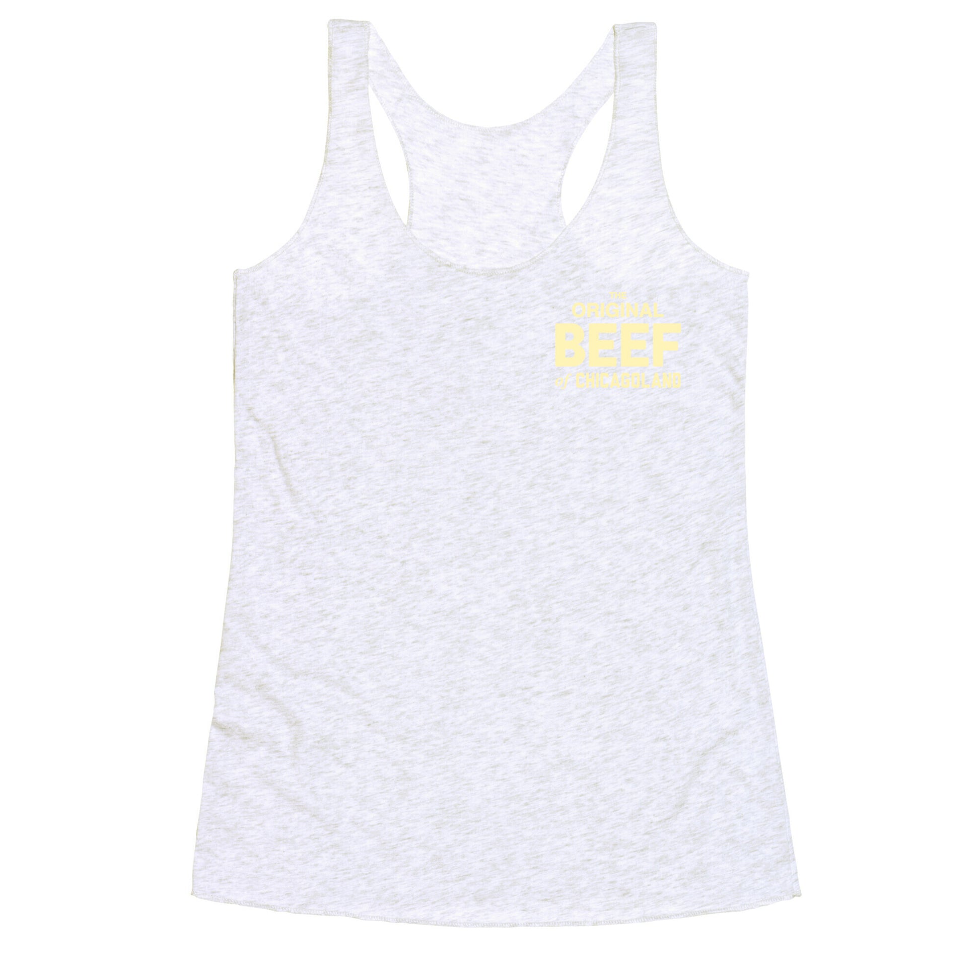 Orginal BEEF of Chicagoland Small Logo Racerback Tank
