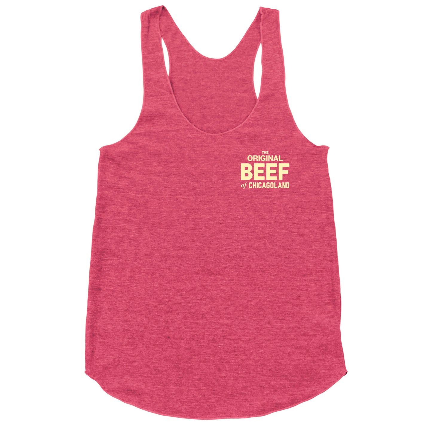 Orginal BEEF of Chicagoland Small Logo Racerback Tank