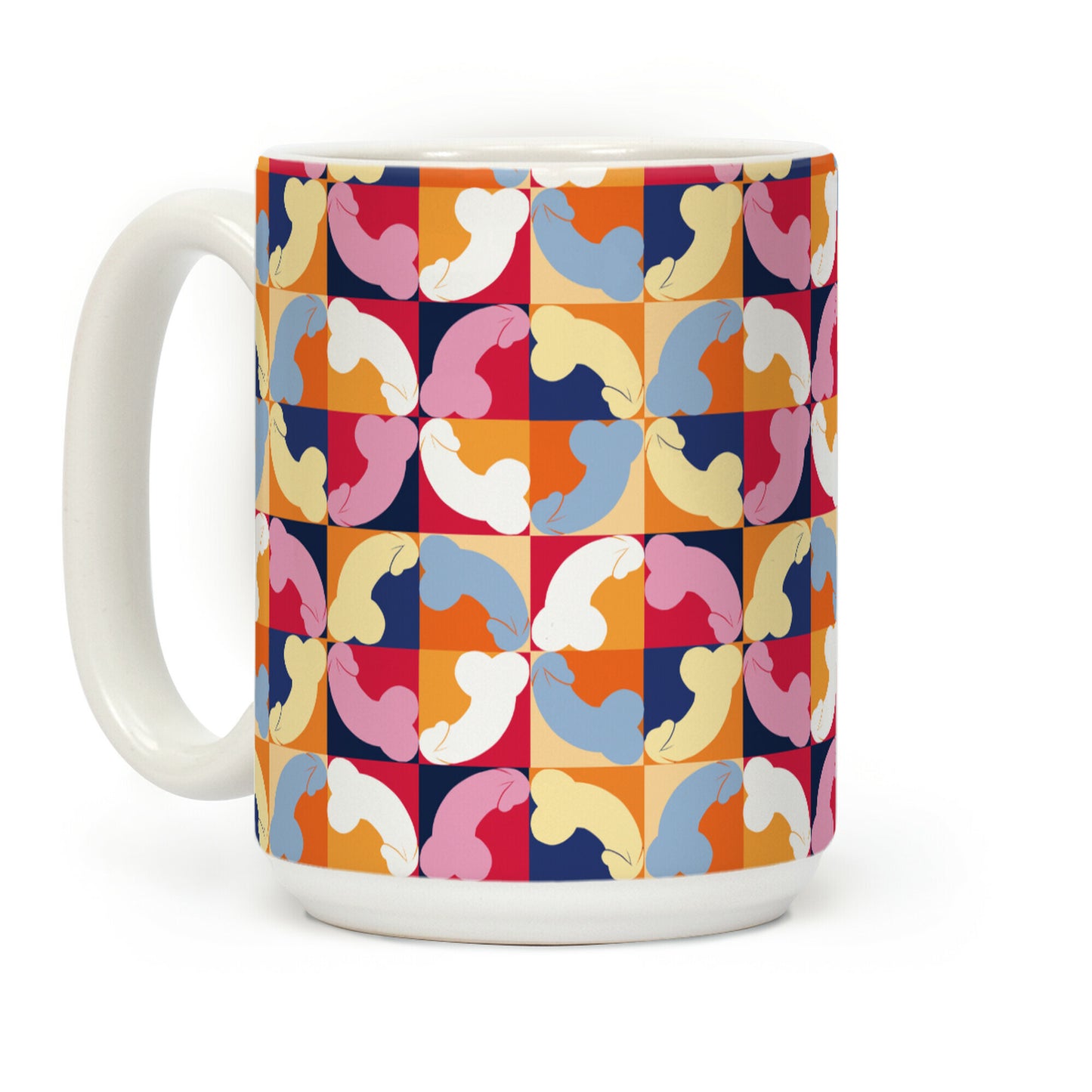 Penis Tile Pattern Coffee Mug