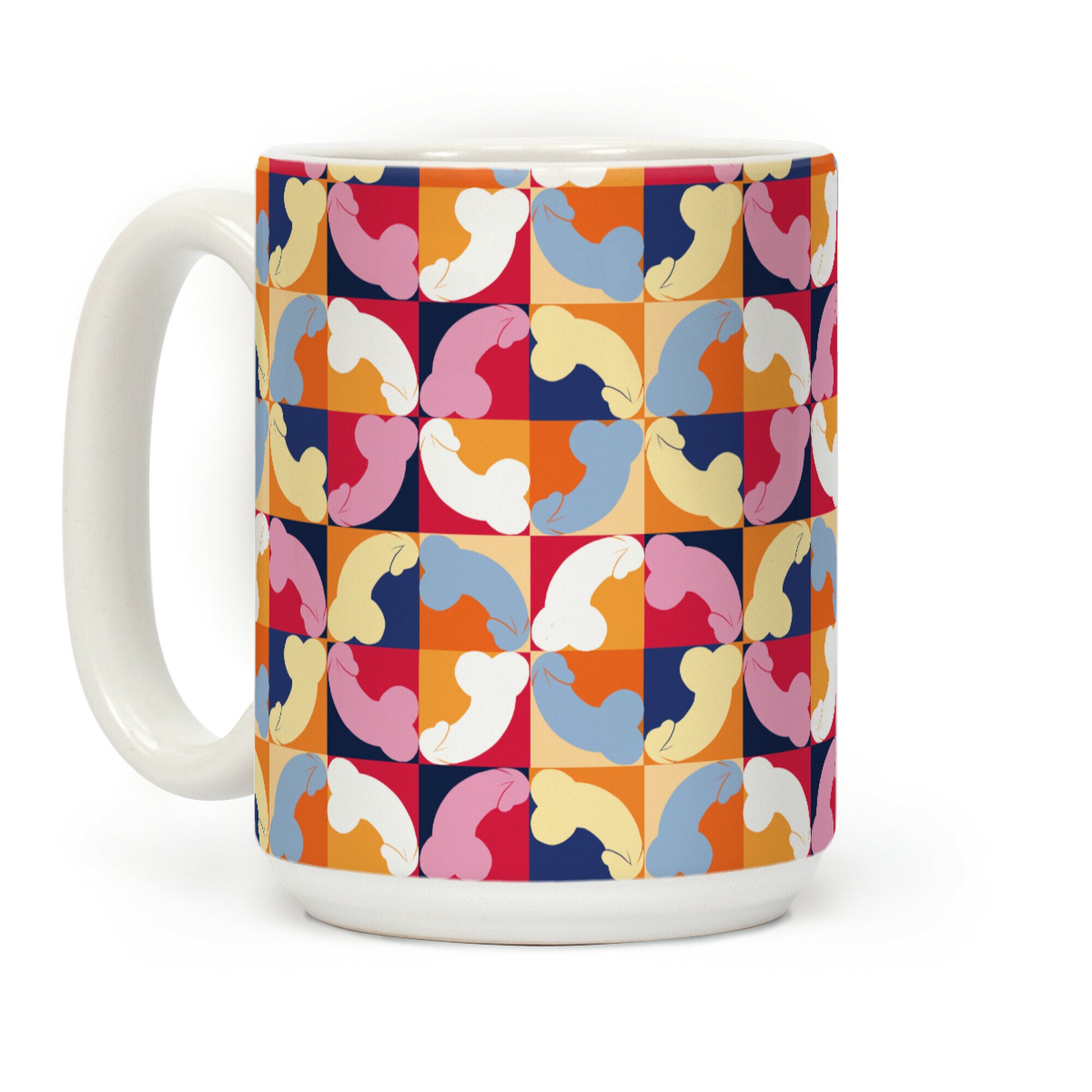 Penis Tile Pattern Coffee Mug