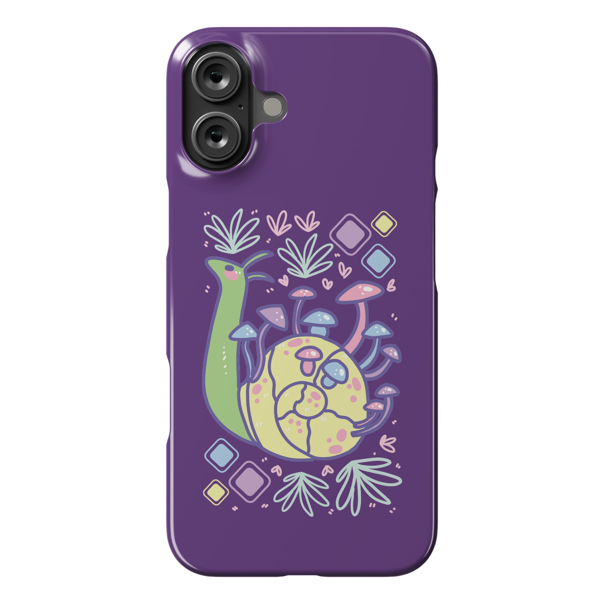 Pastel Mushroom Snail Phone Case