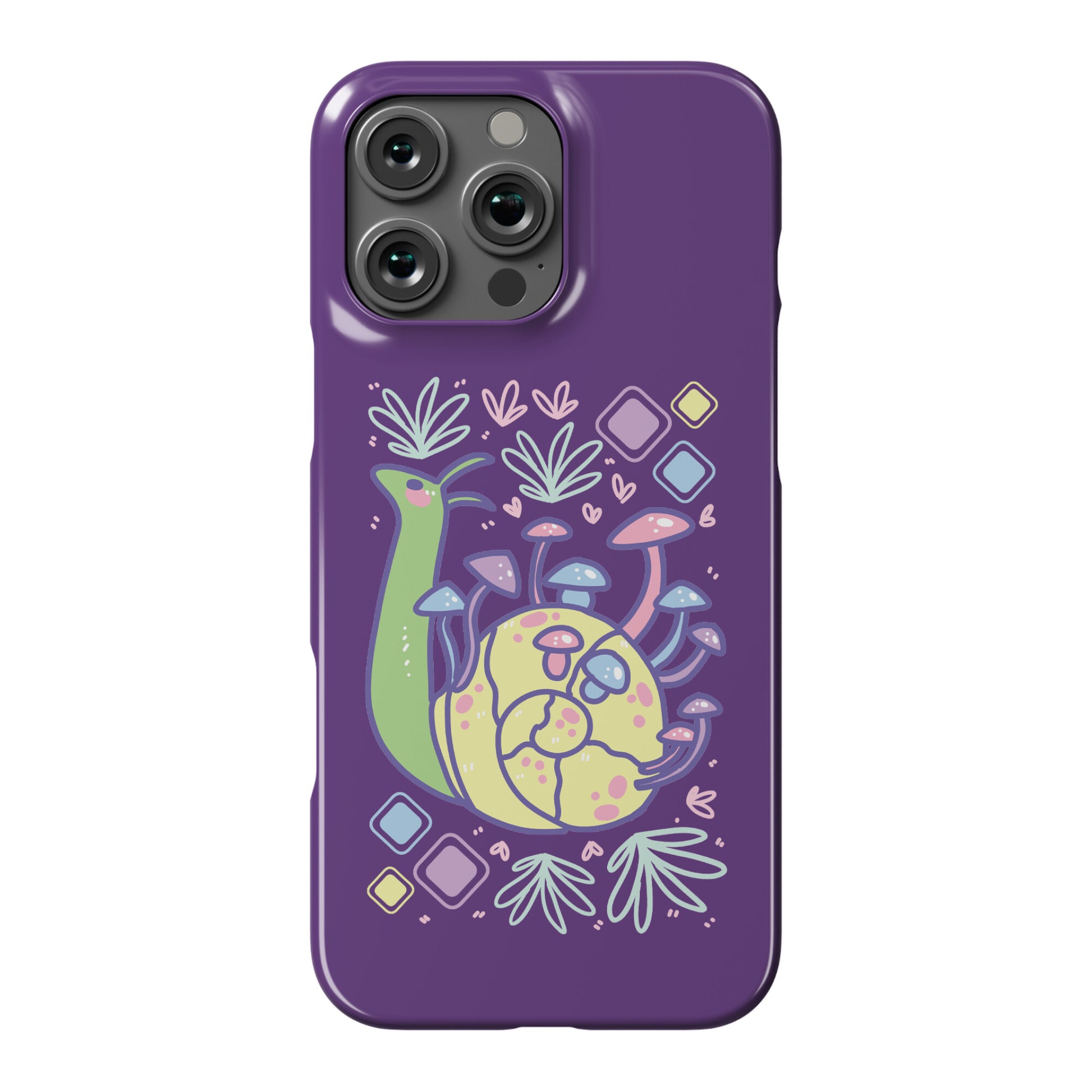 Pastel Mushroom Snail Phone Case