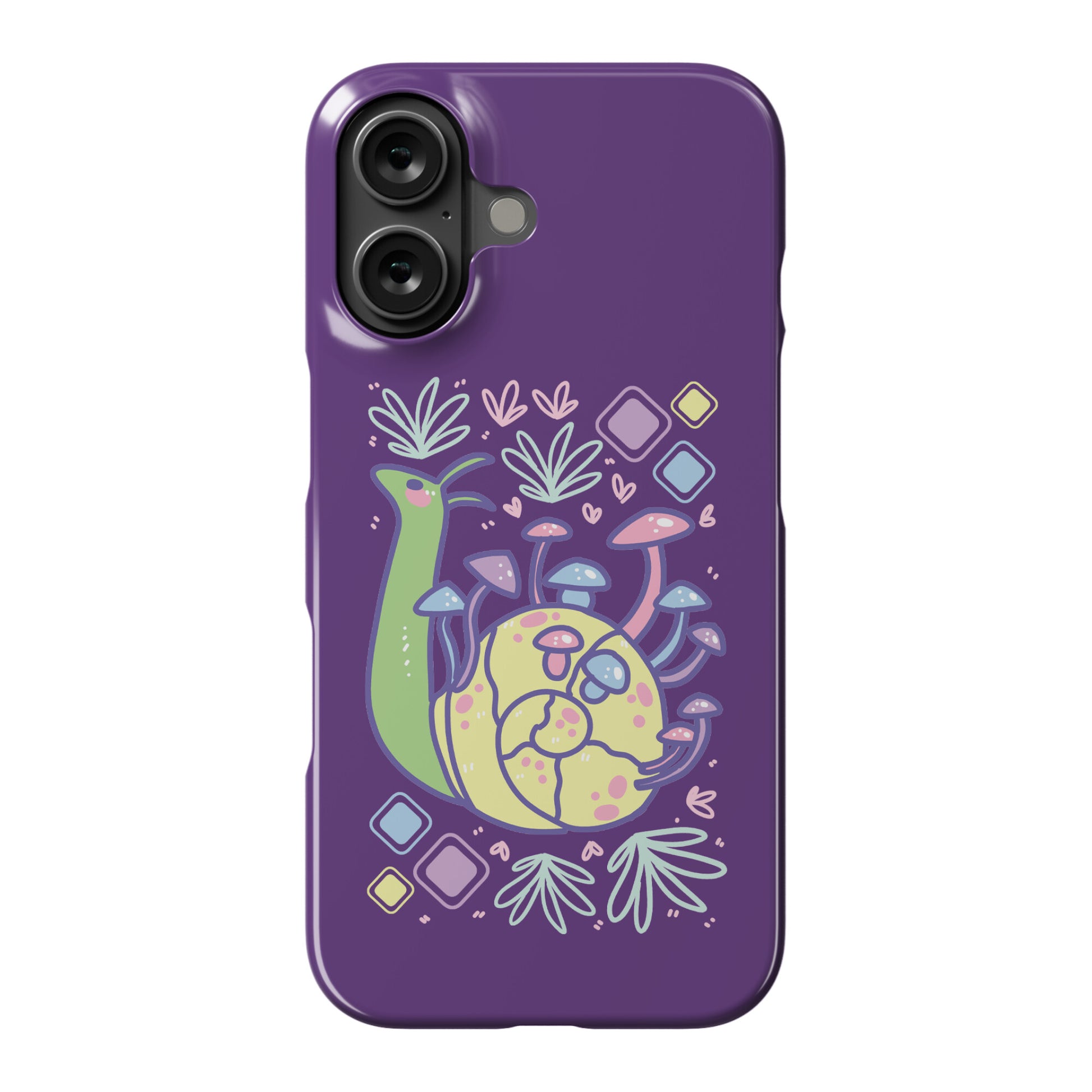 Pastel Mushroom Snail Phone Case
