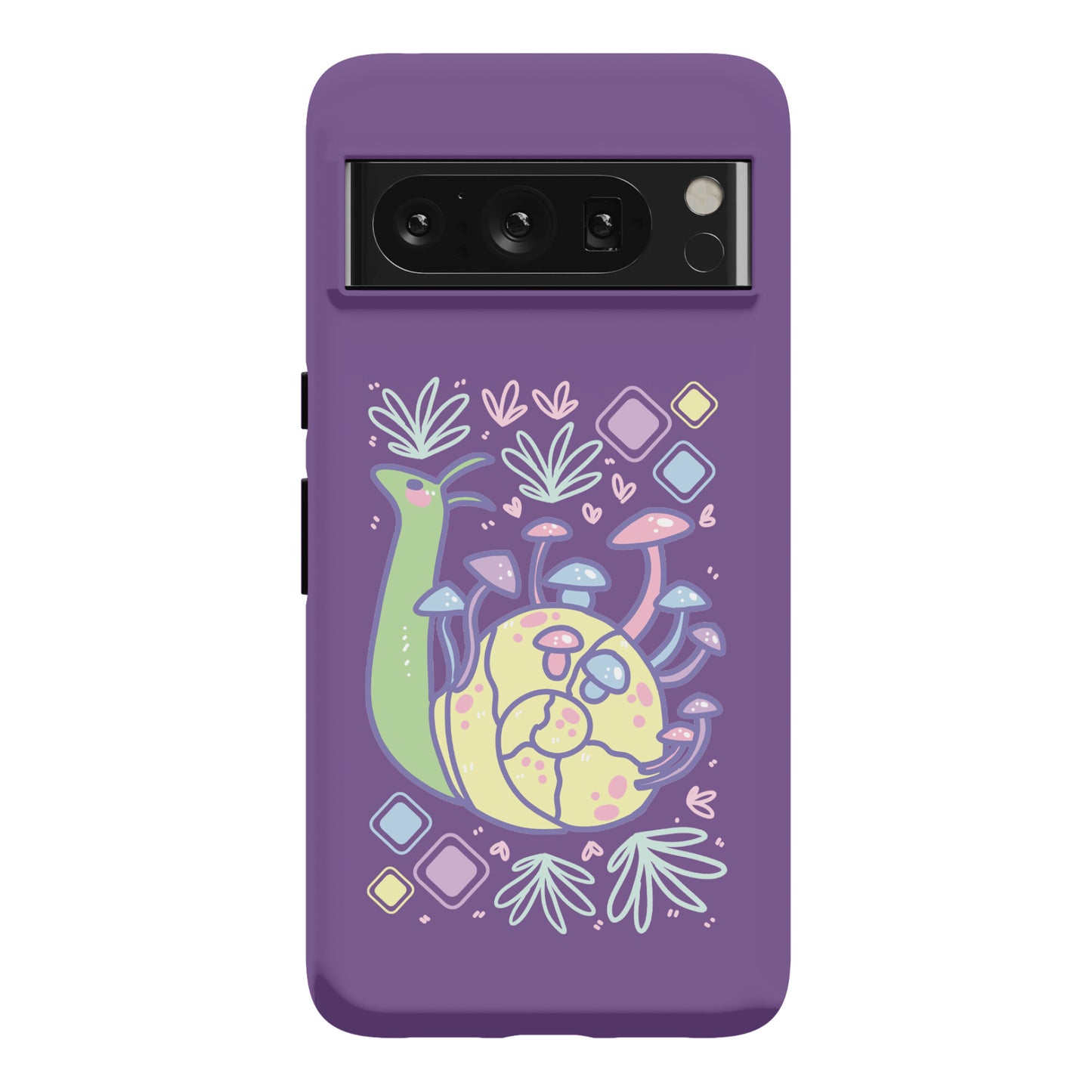 Pastel Mushroom Snail Phone Case