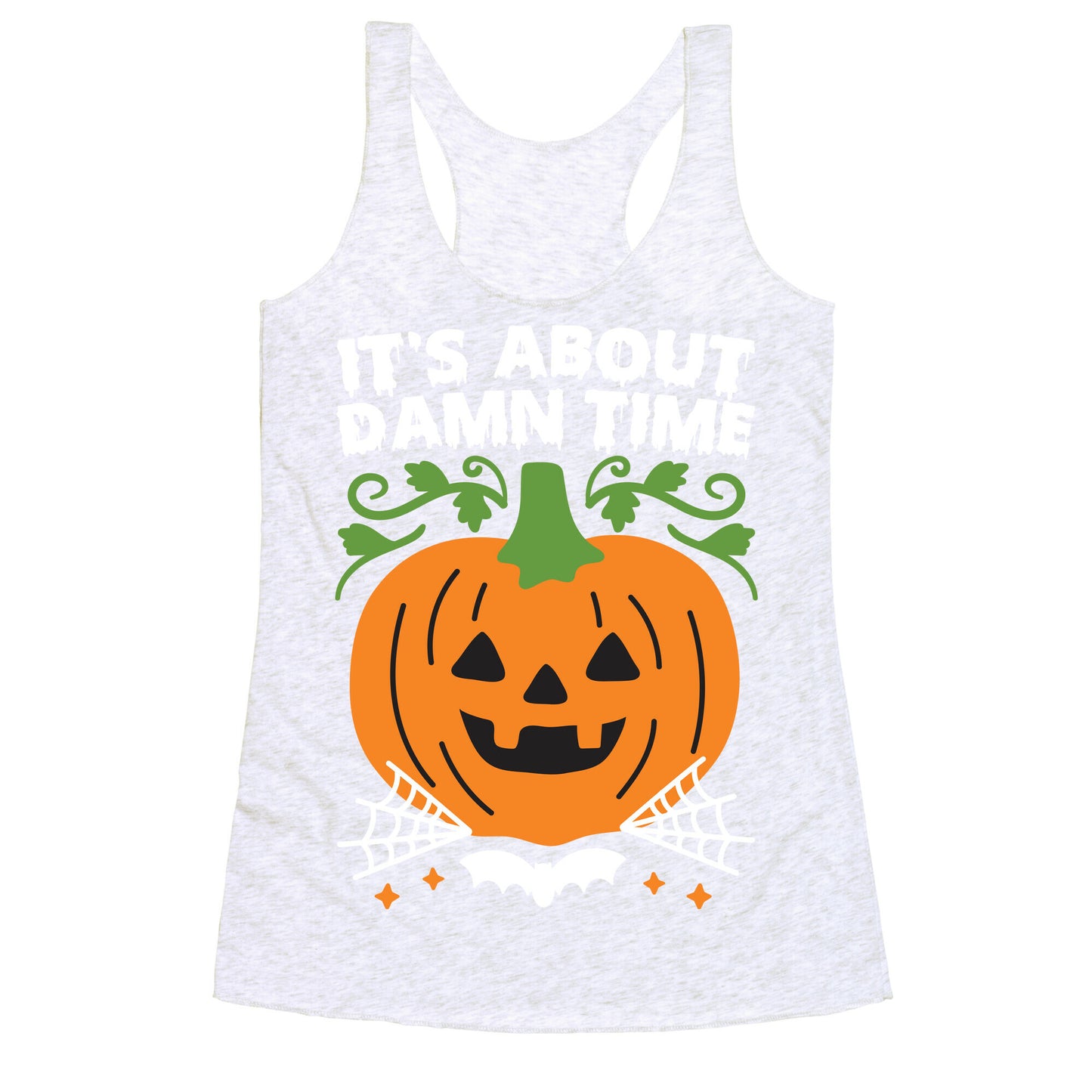 It's About Damn Time for Halloween Racerback Tank