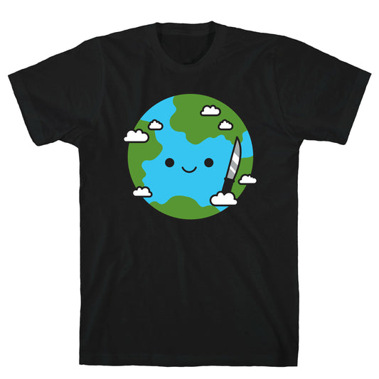Earth with Knife T-Shirt