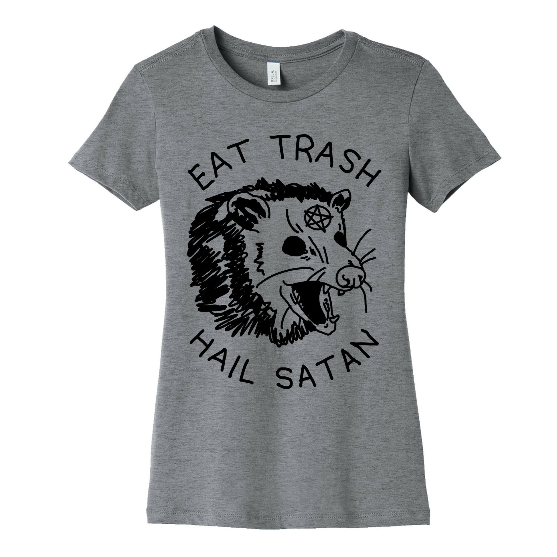 Eat Trash Hail Satan Possum Women's Cotton Tee