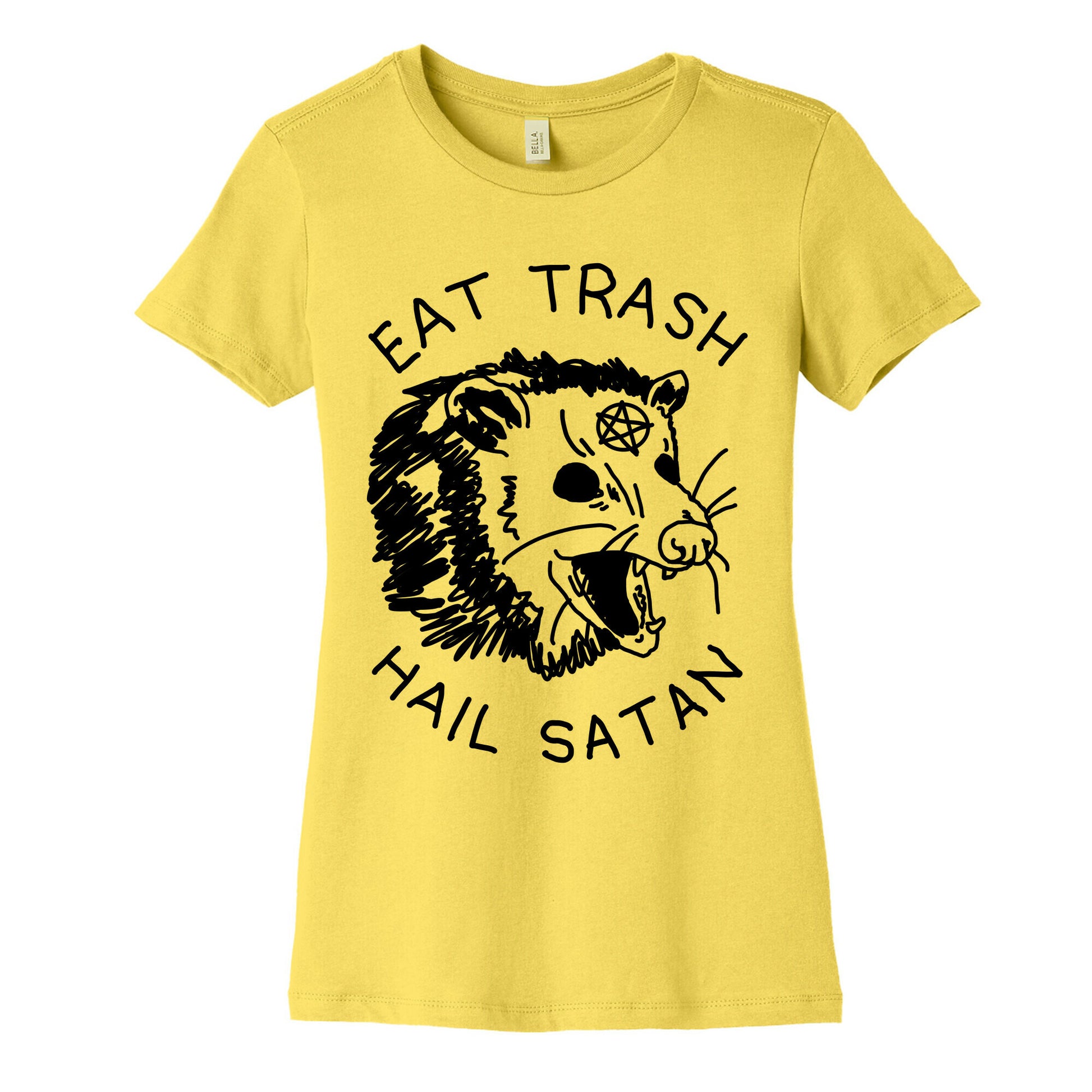 Eat Trash Hail Satan Possum Women's Cotton Tee