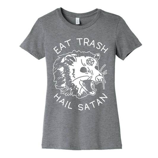 Eat Trash Hail Satan Possum Women's Cotton Tee