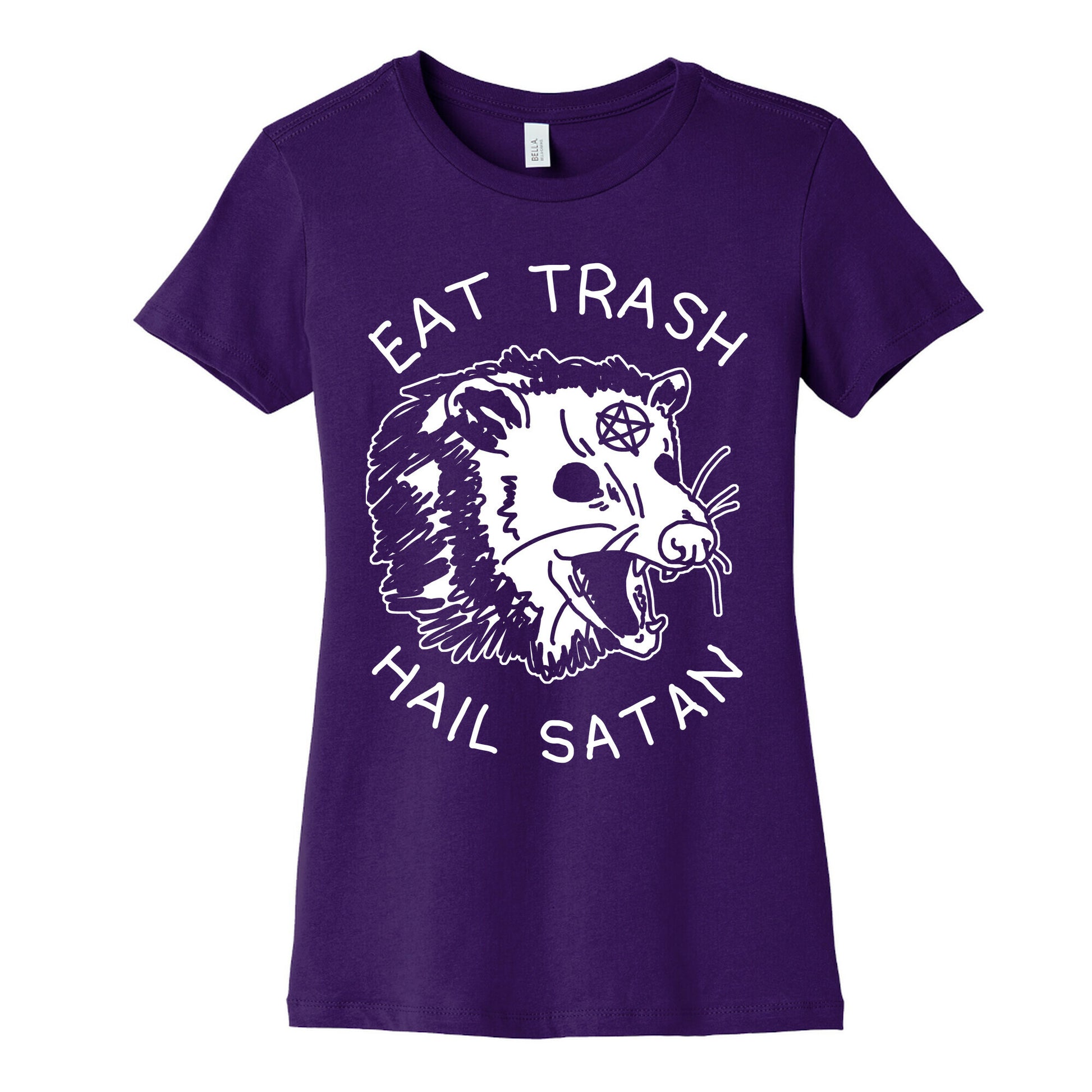 Eat Trash Hail Satan Possum Women's Cotton Tee