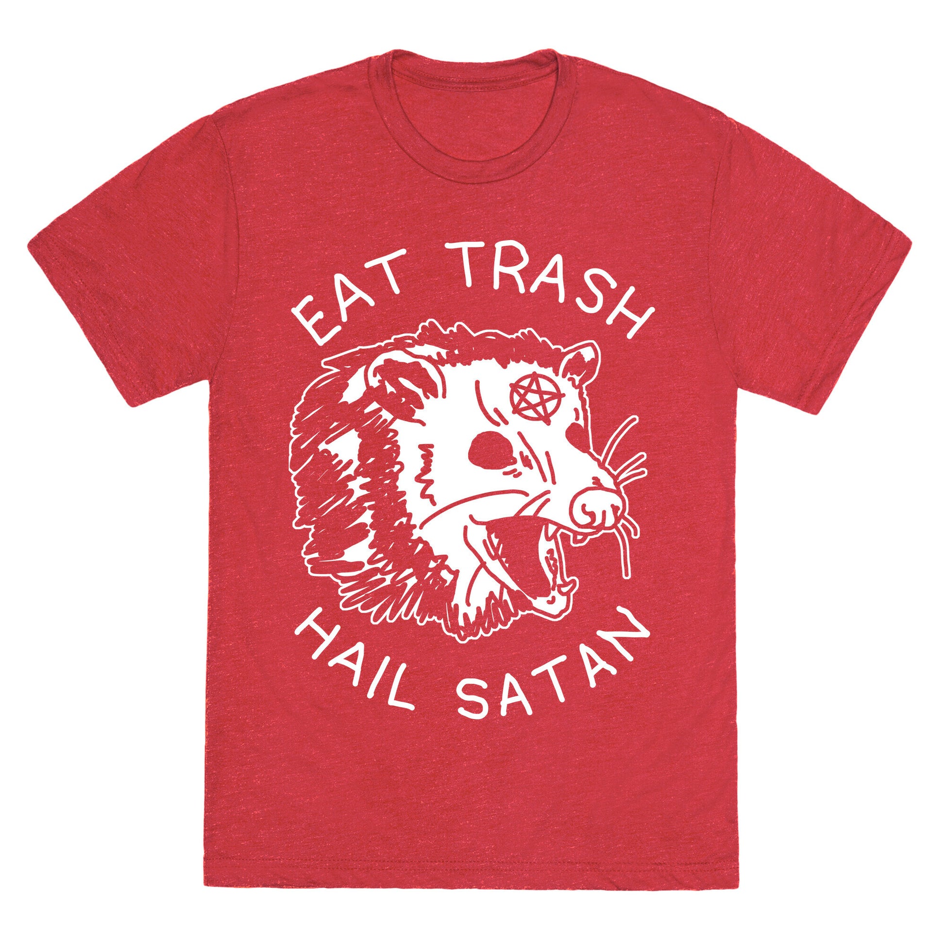 Eat Trash Hail Satan Possum Unisex Triblend Tee