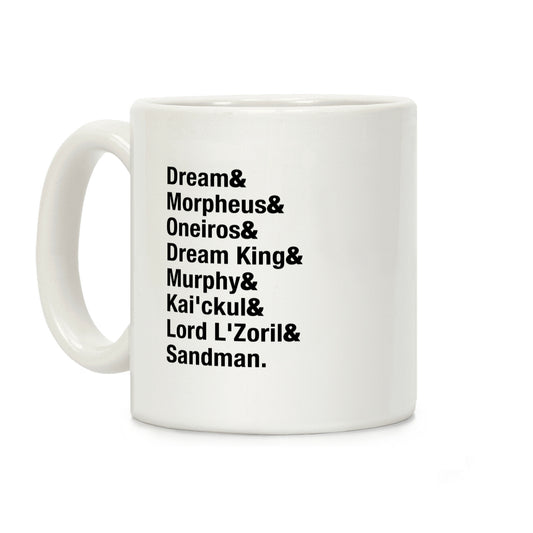 Sandman Name List Coffee Mug