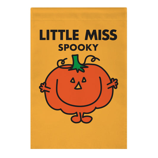 Little Miss Spooky Halloween Pumpkin Garden Flag