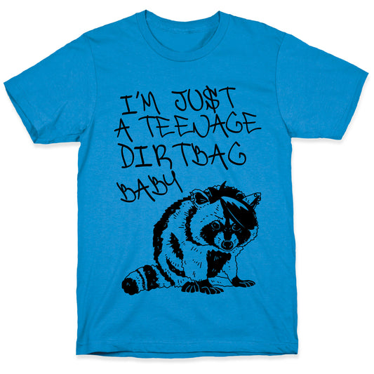 I'm Just a Teenage Dirtbag Baby Emo Raccoon T-Shirt