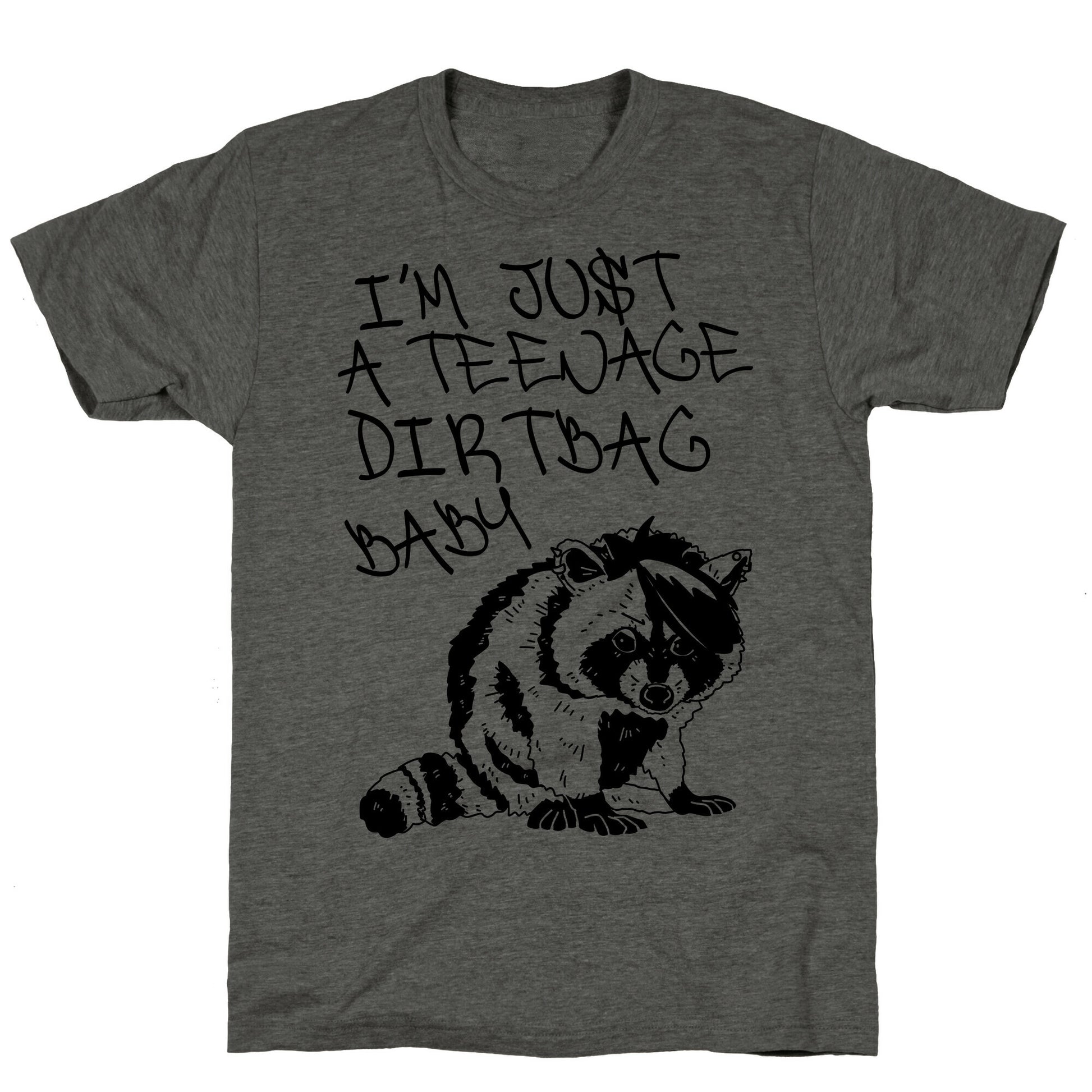 I'm Just a Teenage Dirtbag Baby Emo Raccoon Unisex Triblend Tee