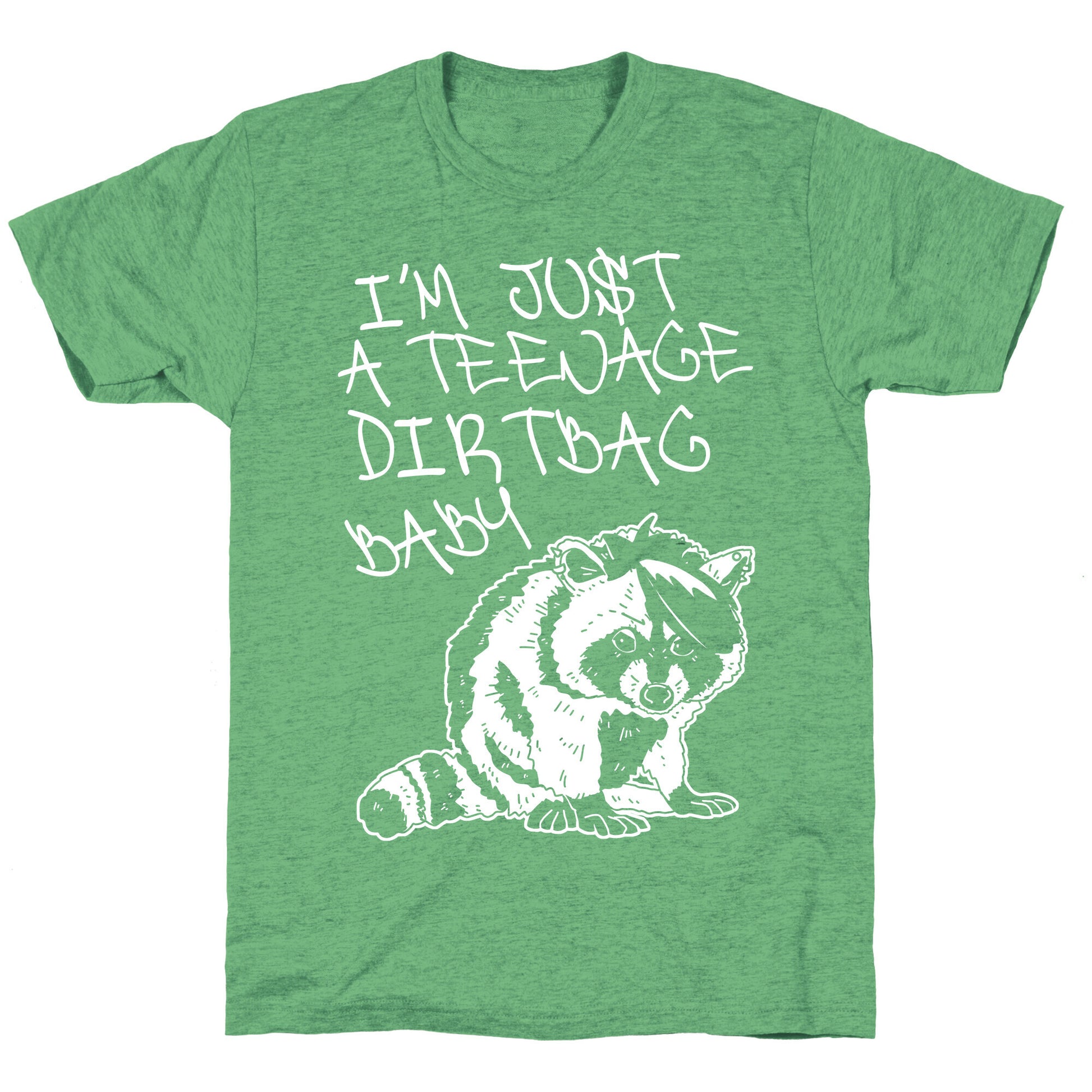 I'm Just a Teenage Dirtbag Baby Emo Raccoon Unisex Triblend Tee