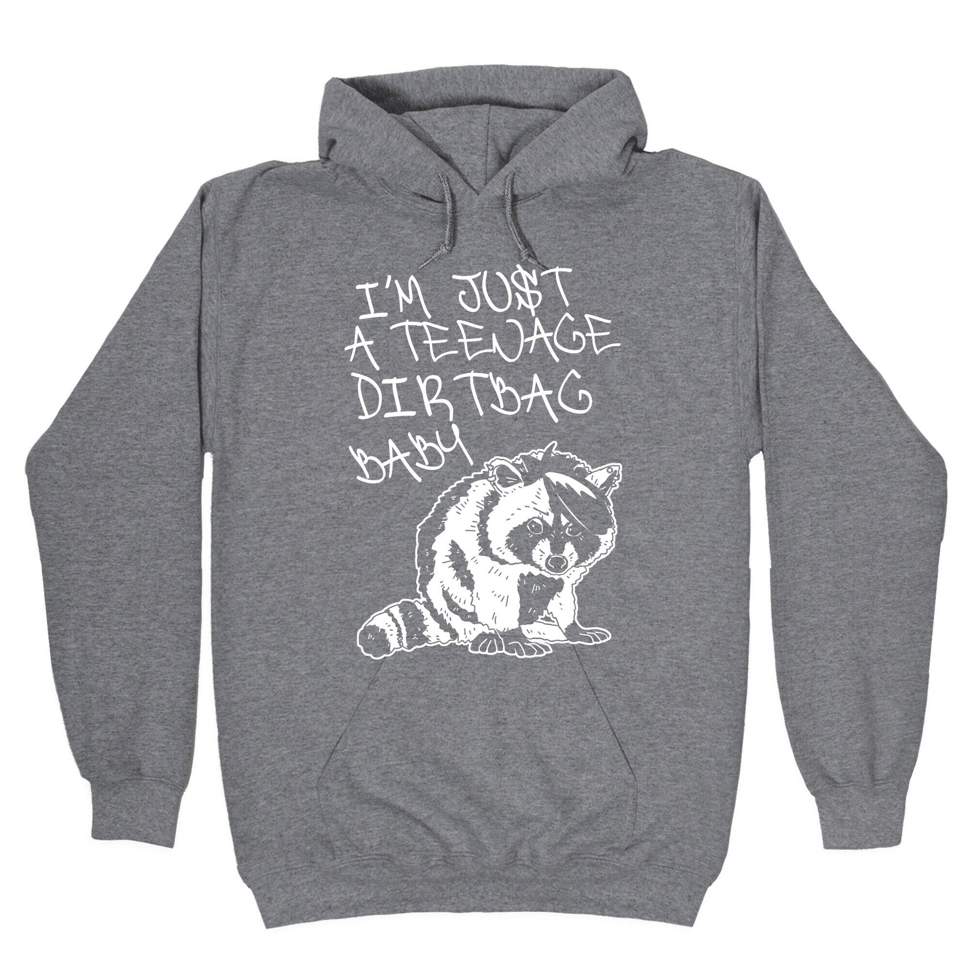 I'm Just a Teenage Dirtbag Baby Emo Raccoon Hoodie