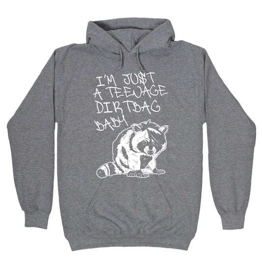 I'm Just a Teenage Dirtbag Baby Emo Raccoon Hoodie