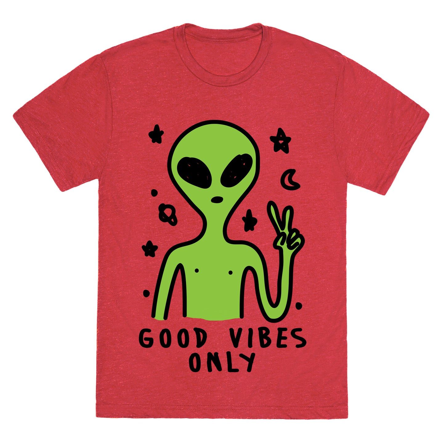 Good Vibes Only Alien Unisex Triblend Tee
