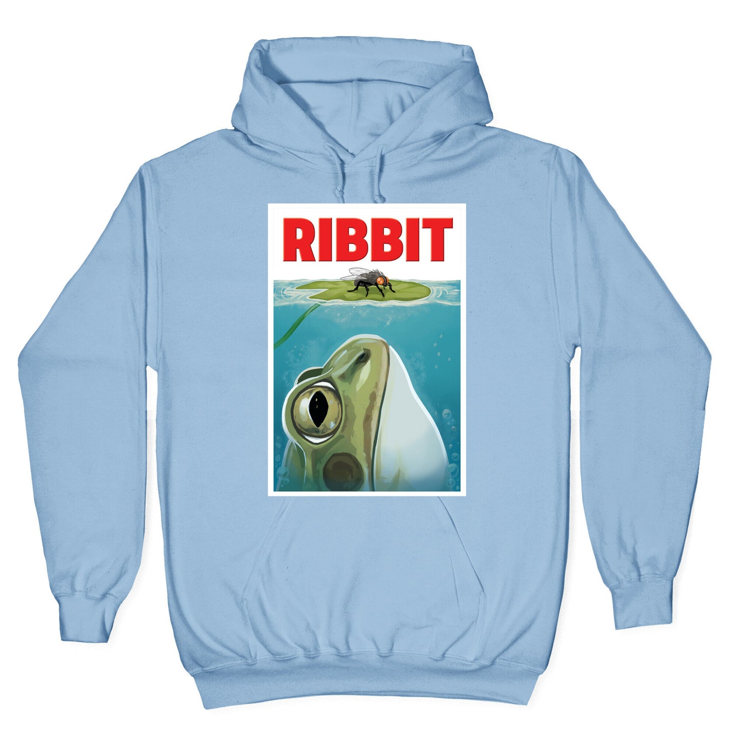 Ribbit Jaws Parody Hoodie