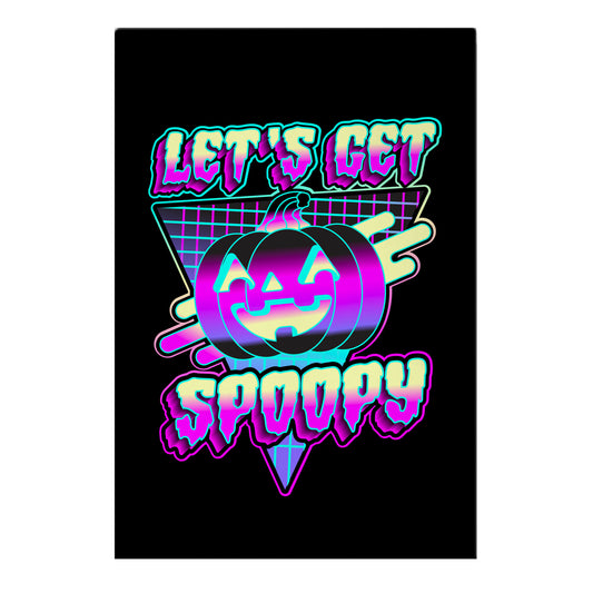 Retrowave Let's Get Spoopy Garden Flag