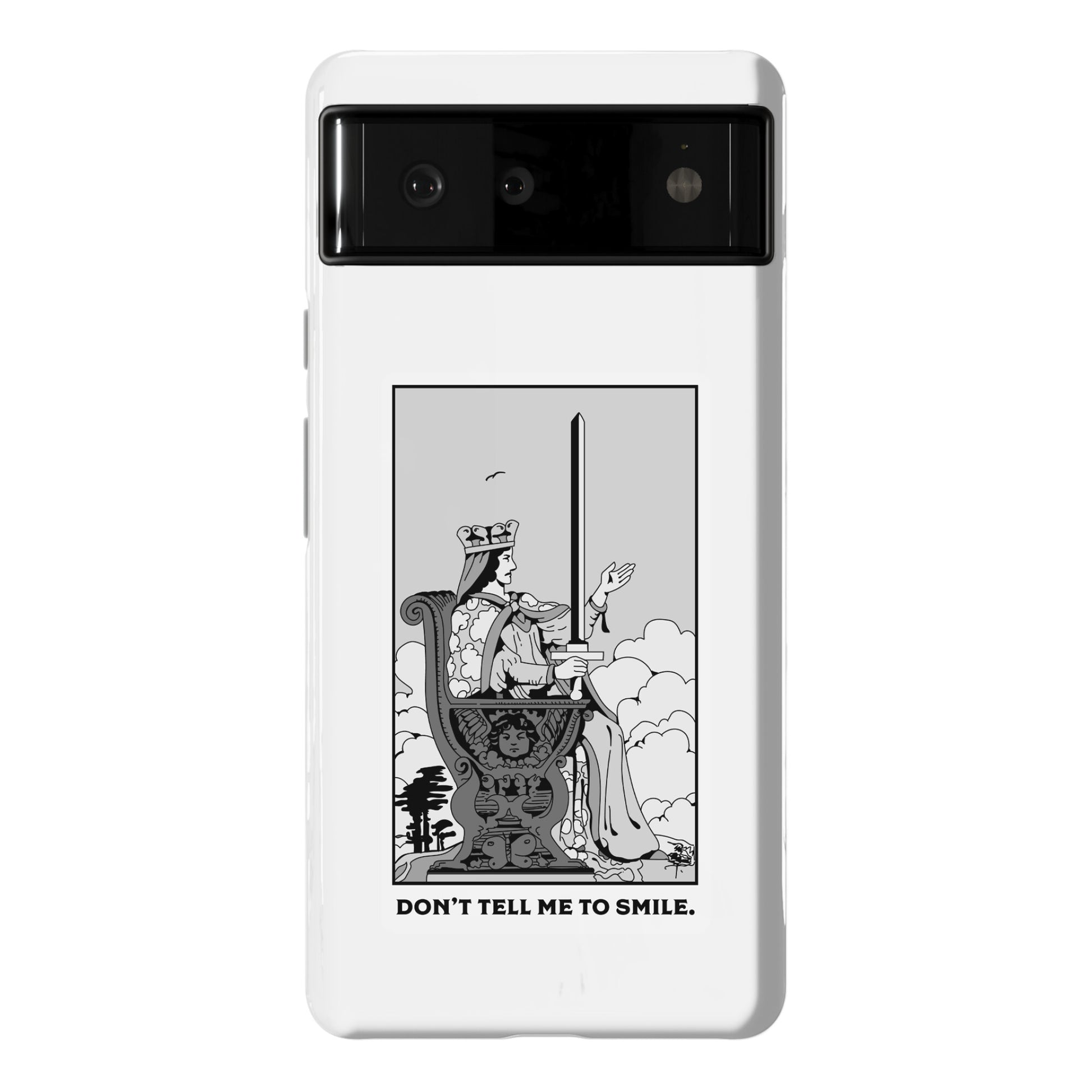 Don't Tell Me To Smile (Queen Of Swords Tarot) Phone Case