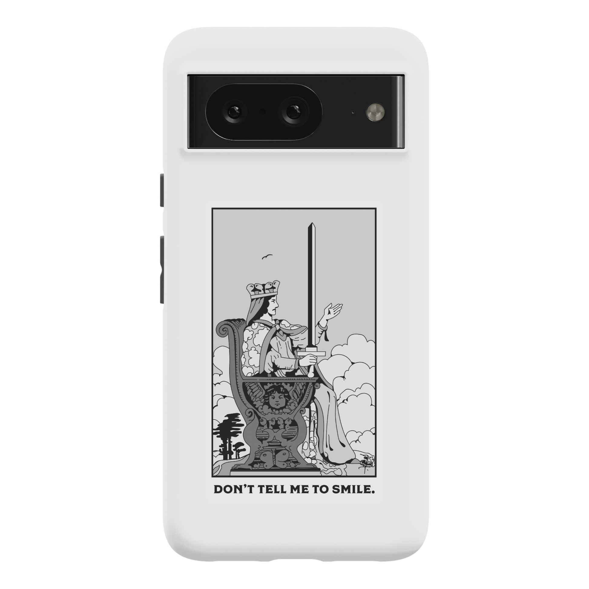 Don't Tell Me To Smile (Queen Of Swords Tarot) Phone Case