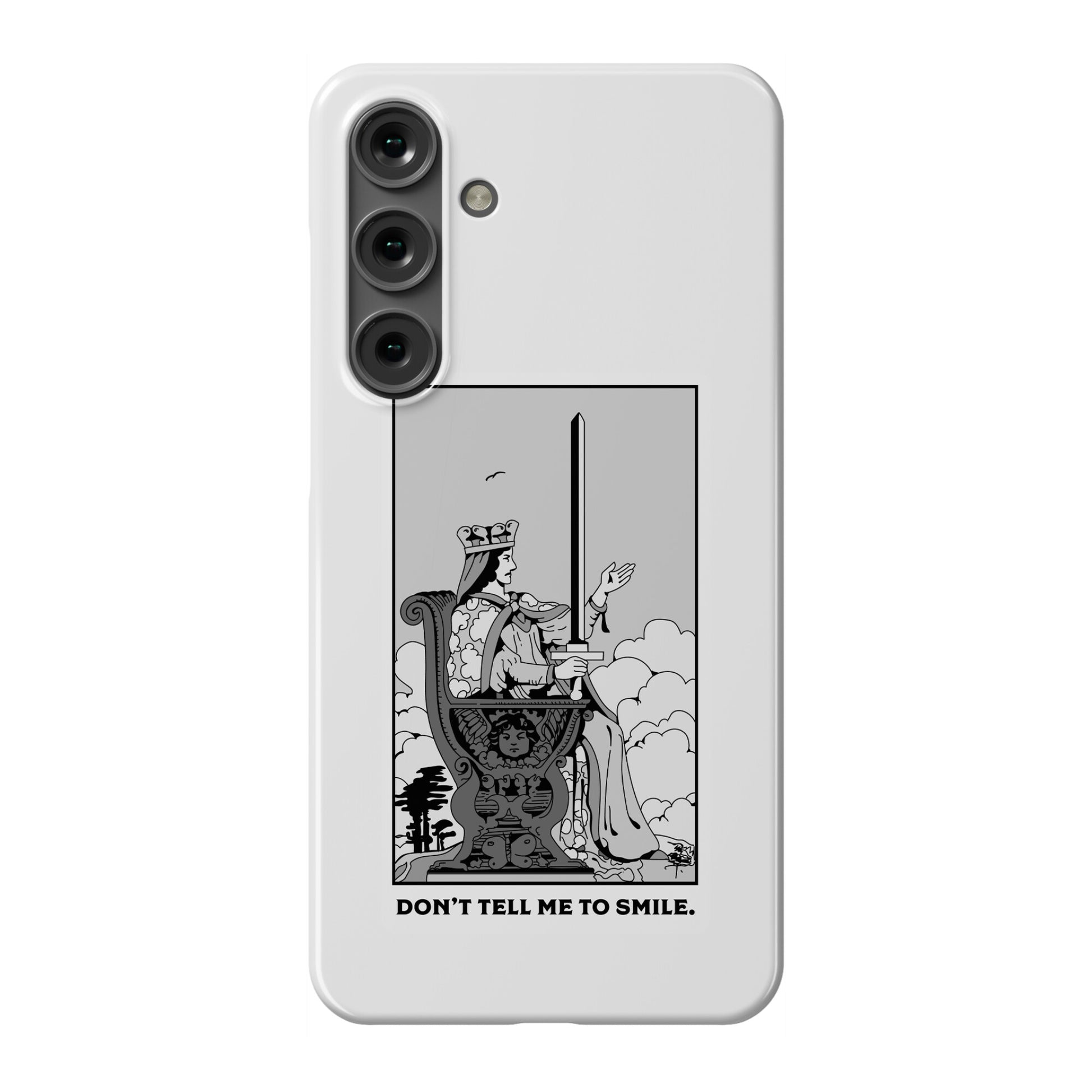 Don't Tell Me To Smile (Queen Of Swords Tarot) Phone Case