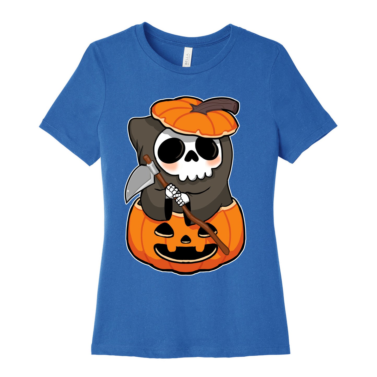 Cute Halloween Grim Reaper Women's Cotton Tee