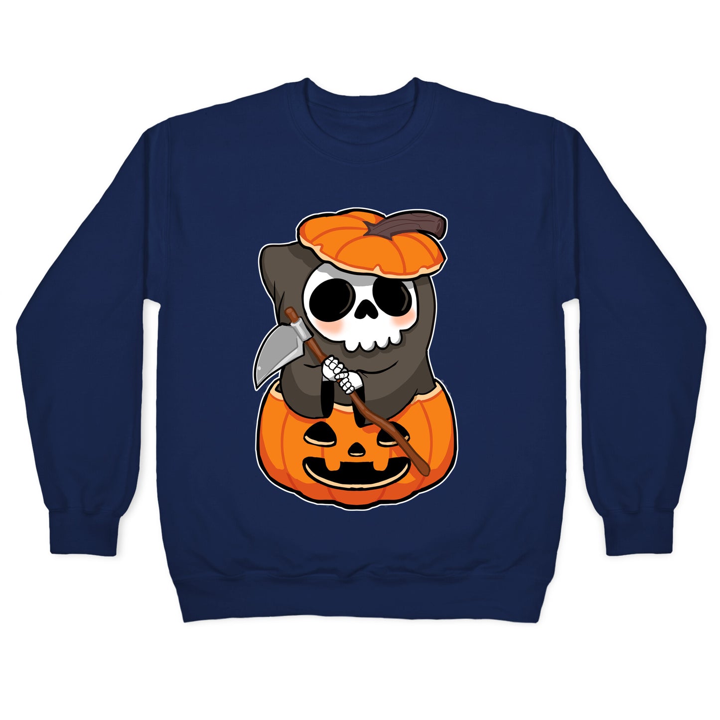 Cute Halloween Grim Reaper Crewneck Sweatshirt