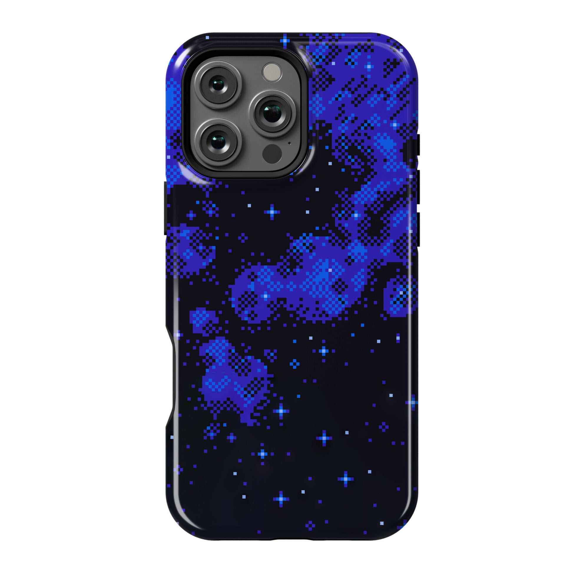 Pixelated Blue Nebula Phone Case