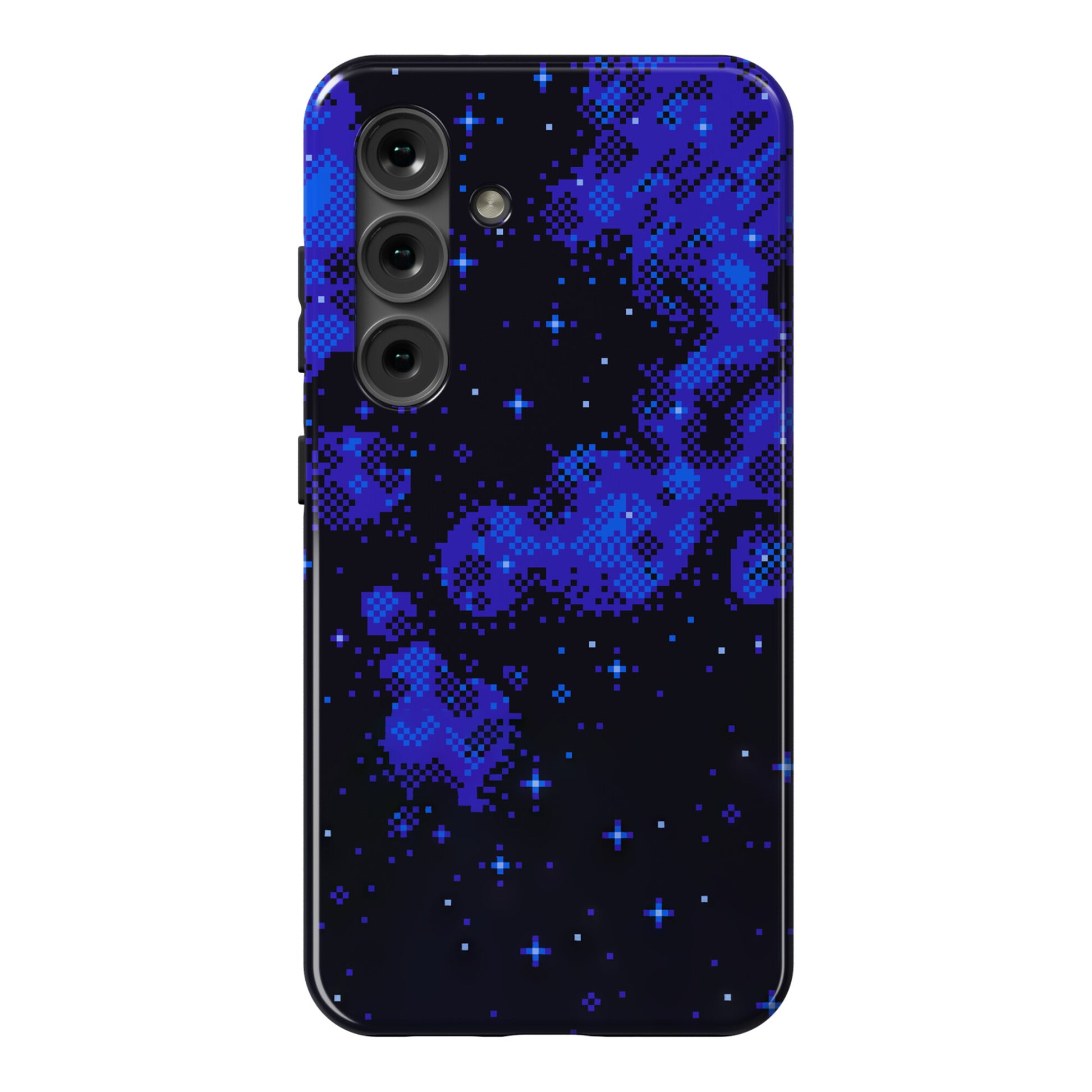 Pixelated Blue Nebula Phone Case
