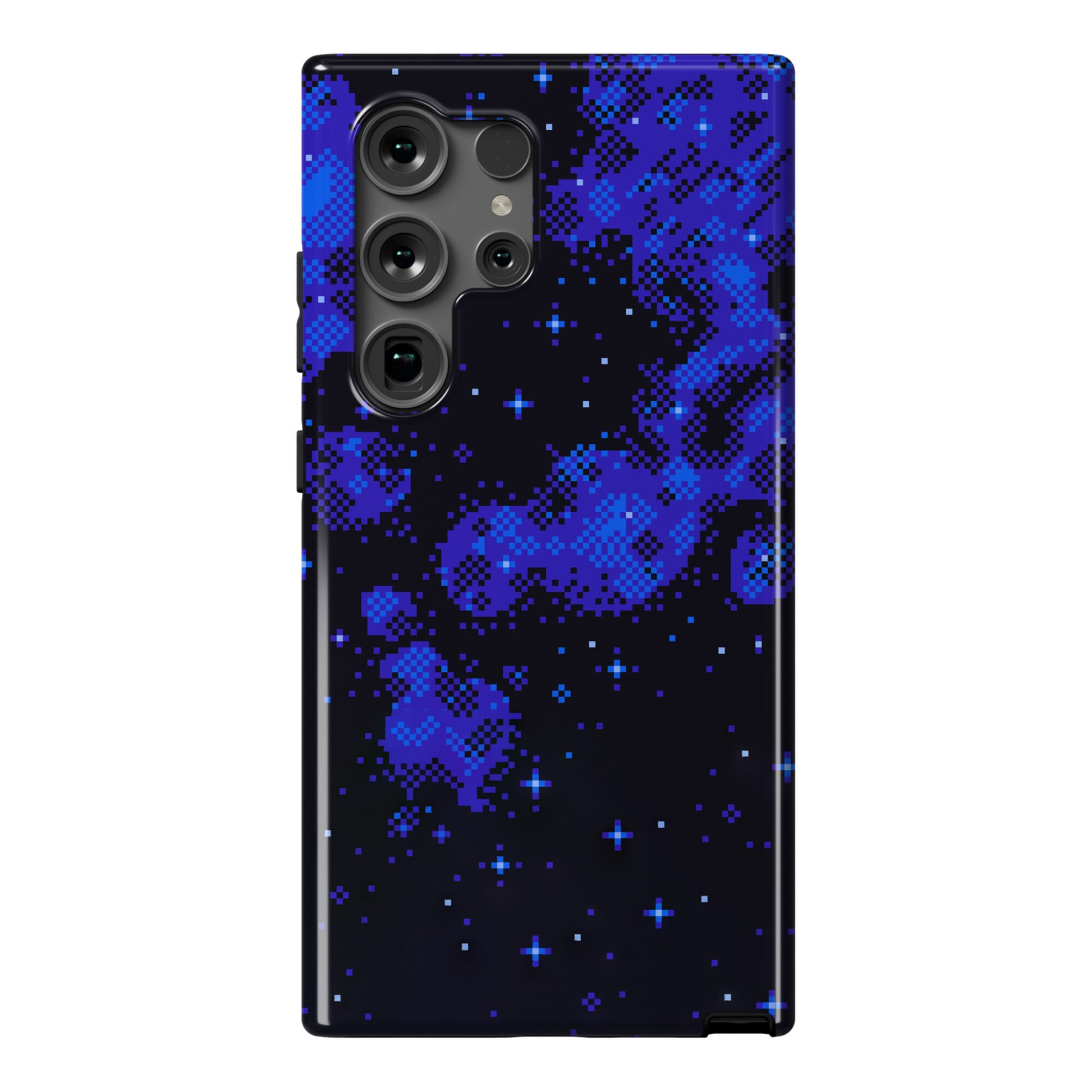 Pixelated Blue Nebula Phone Case