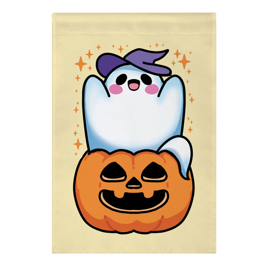 Cute Halloween Ghost Garden Flag
