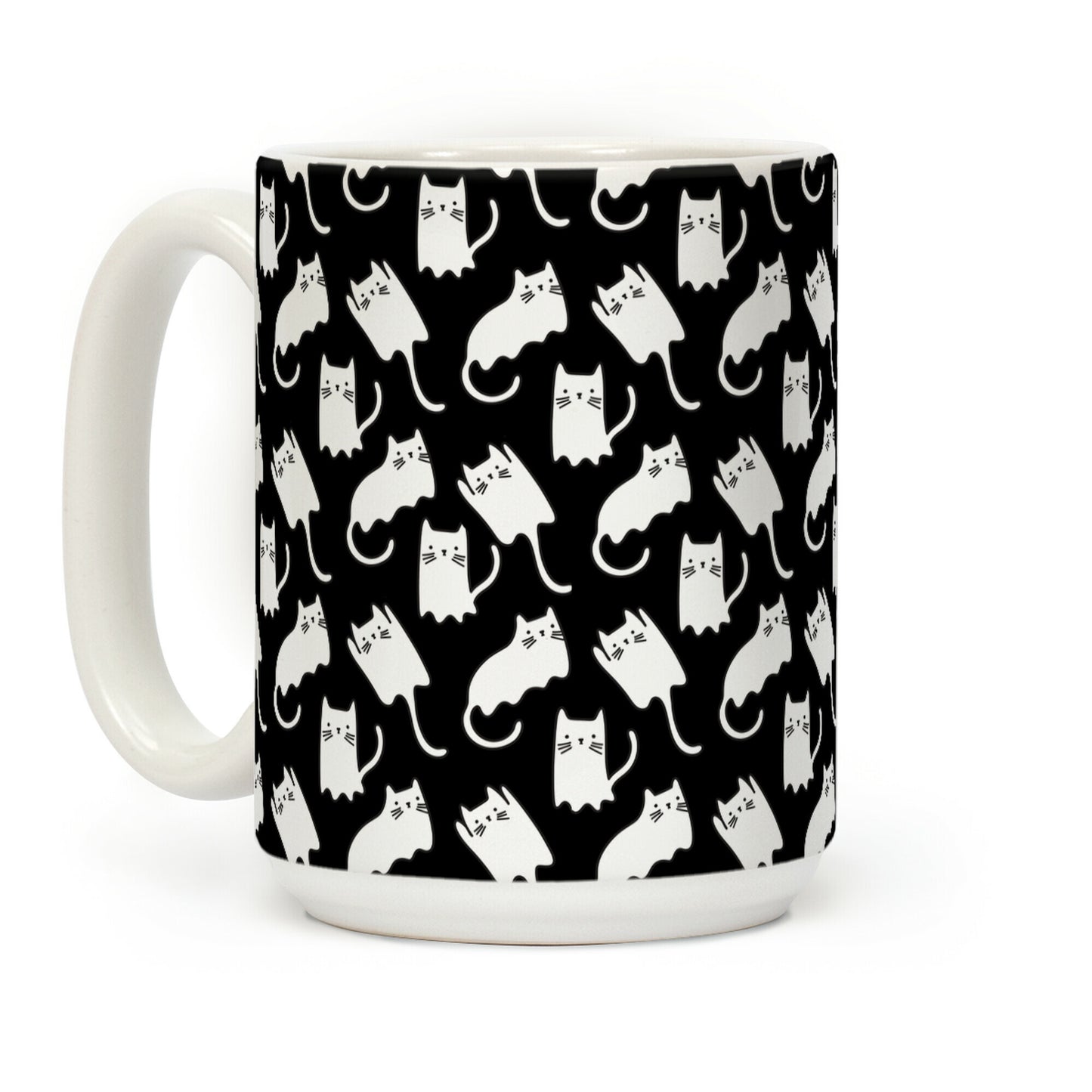 Ghost Cat Pattern Coffee Mug