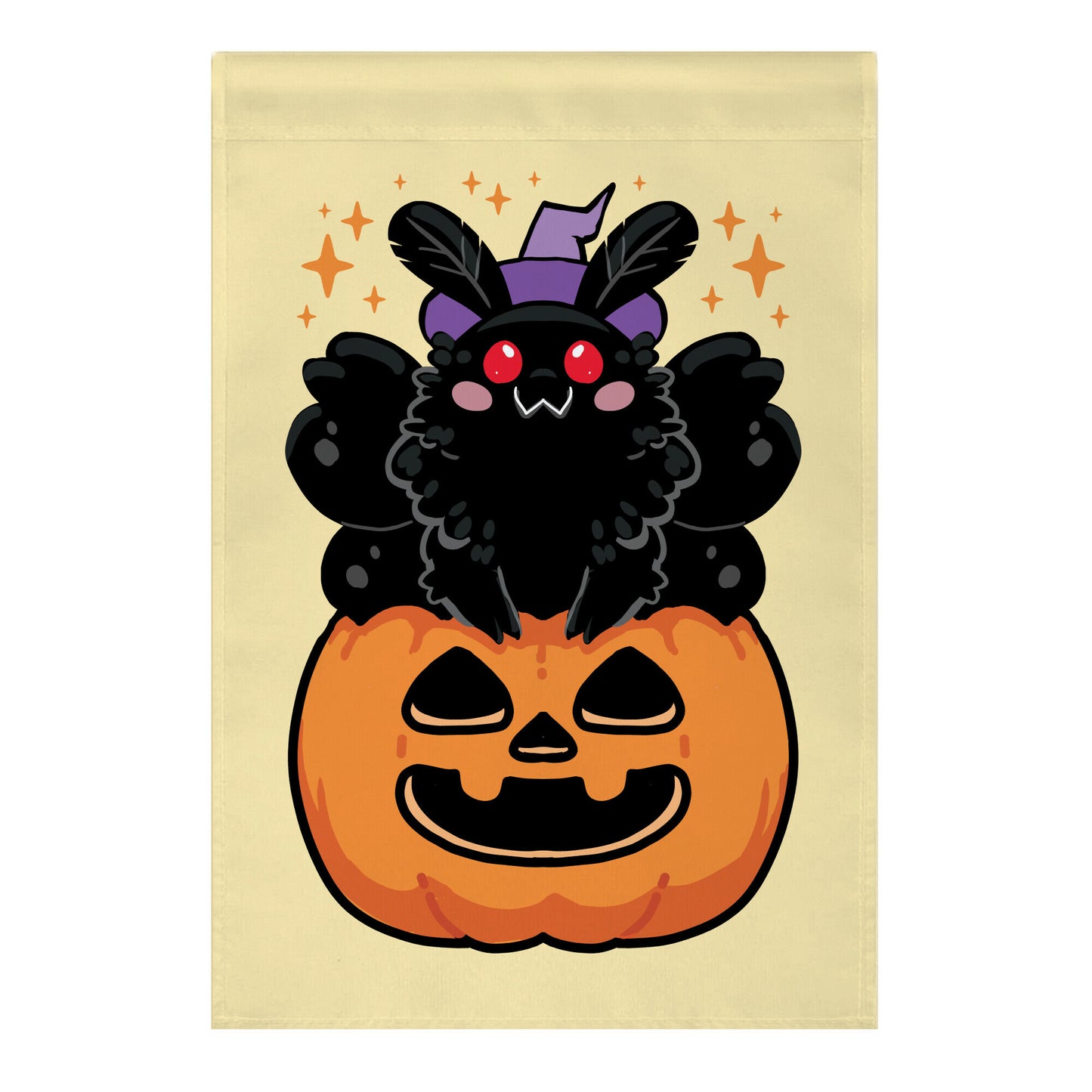 Cute Halloween Mothman Garden Flag