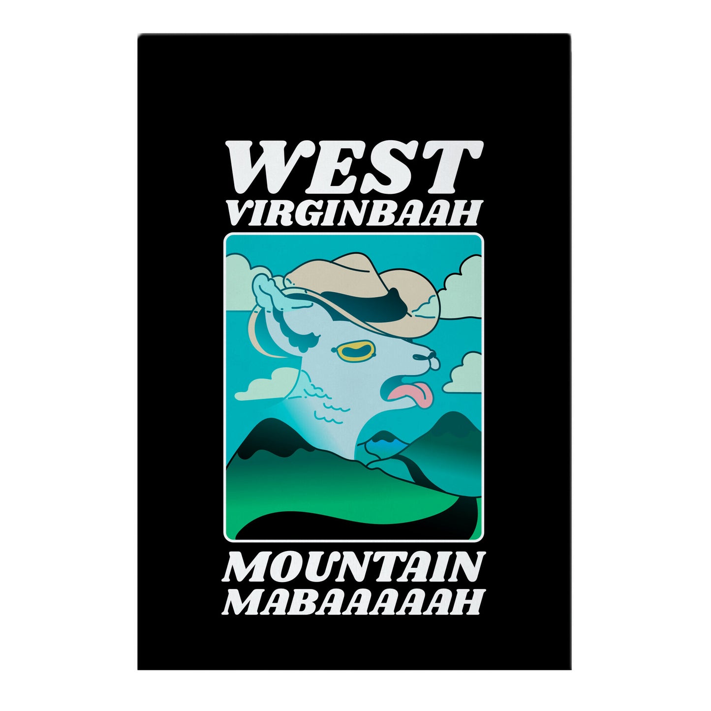 West Virginbaah, Mountain Mabaah (Country Roads Goat) Garden Flag