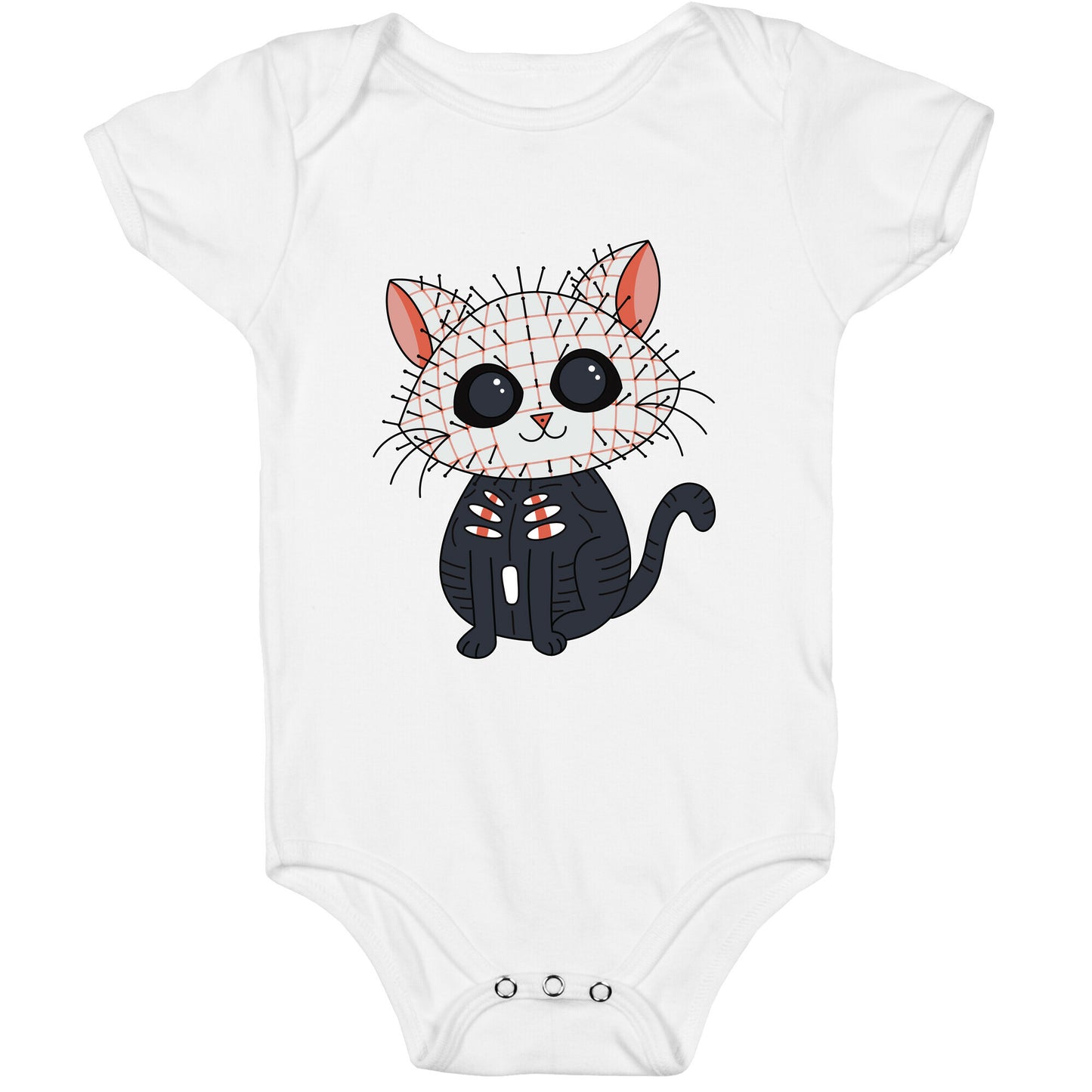 Hellraiser Pinhead Kitten Baby One Piece