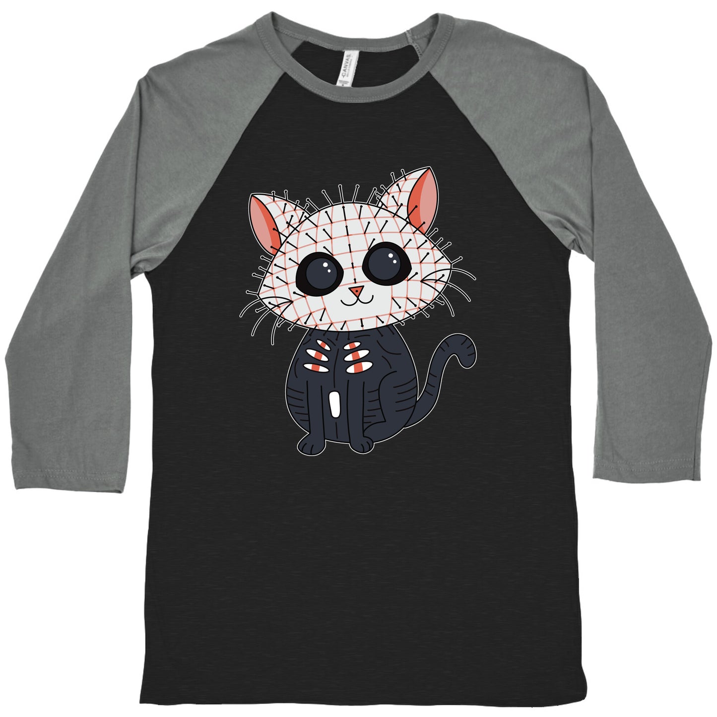 Hellraiser Pinhead Kitten Baseball Tee