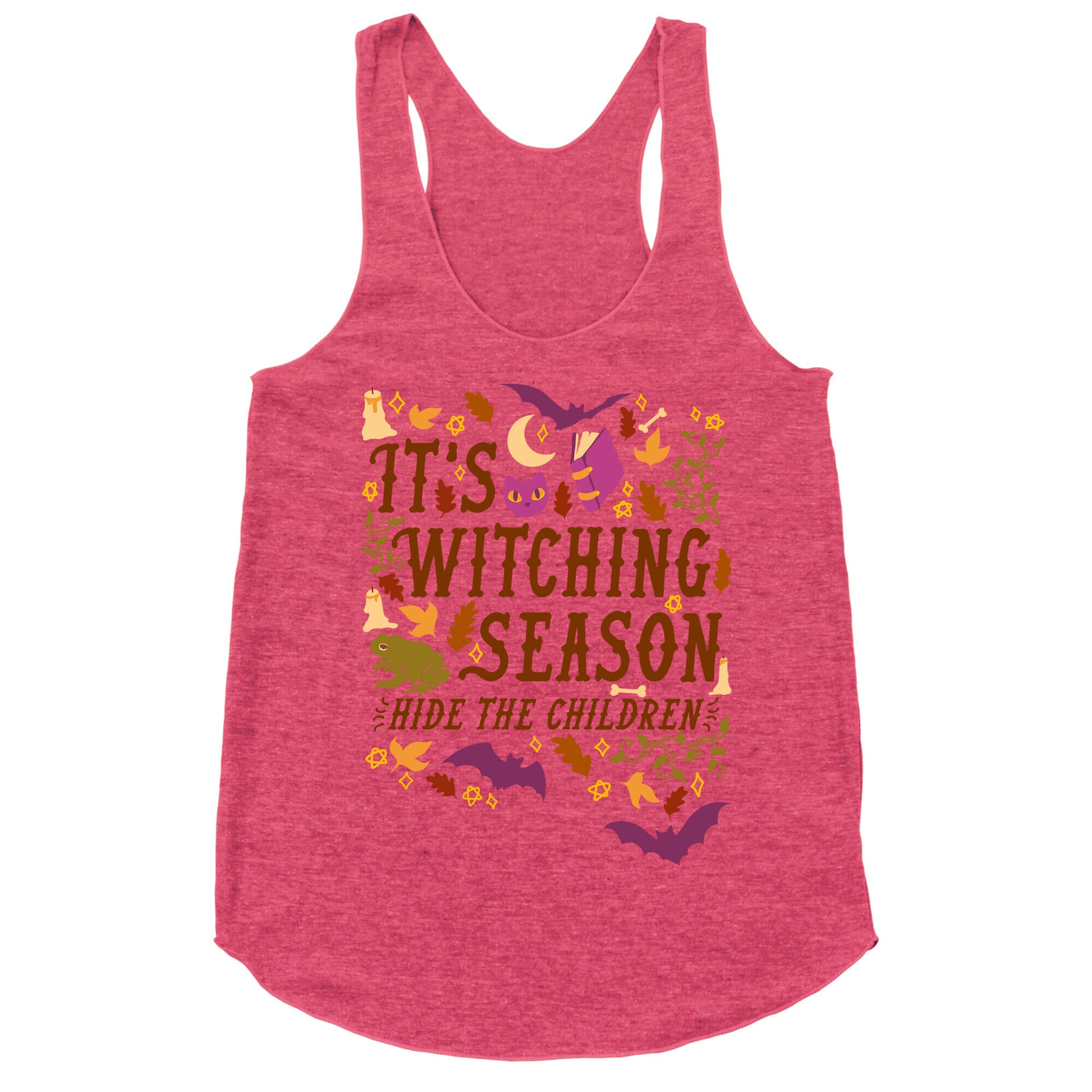 It's Witching Season Hide The Children Racerback Tank