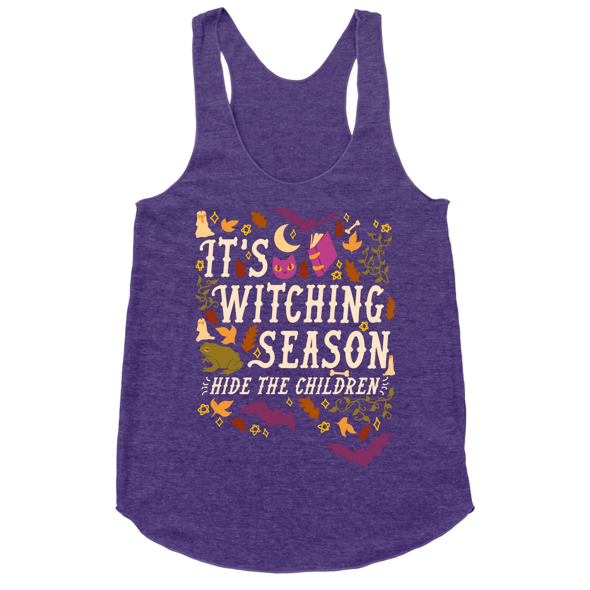 It's Witching Season Hide The Children Racerback Tank