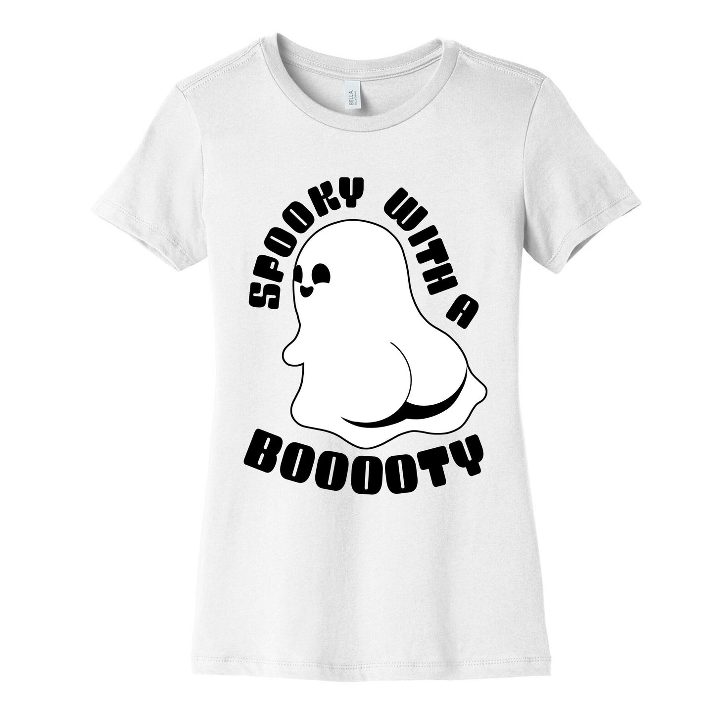 Spooky With A Booooty Ghost Women's Cotton Tee