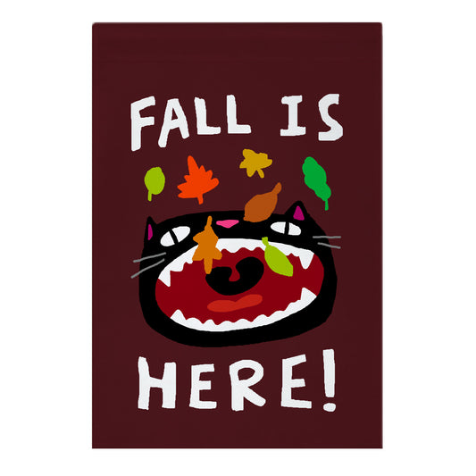 Fall Is Here Cat Garden Flag