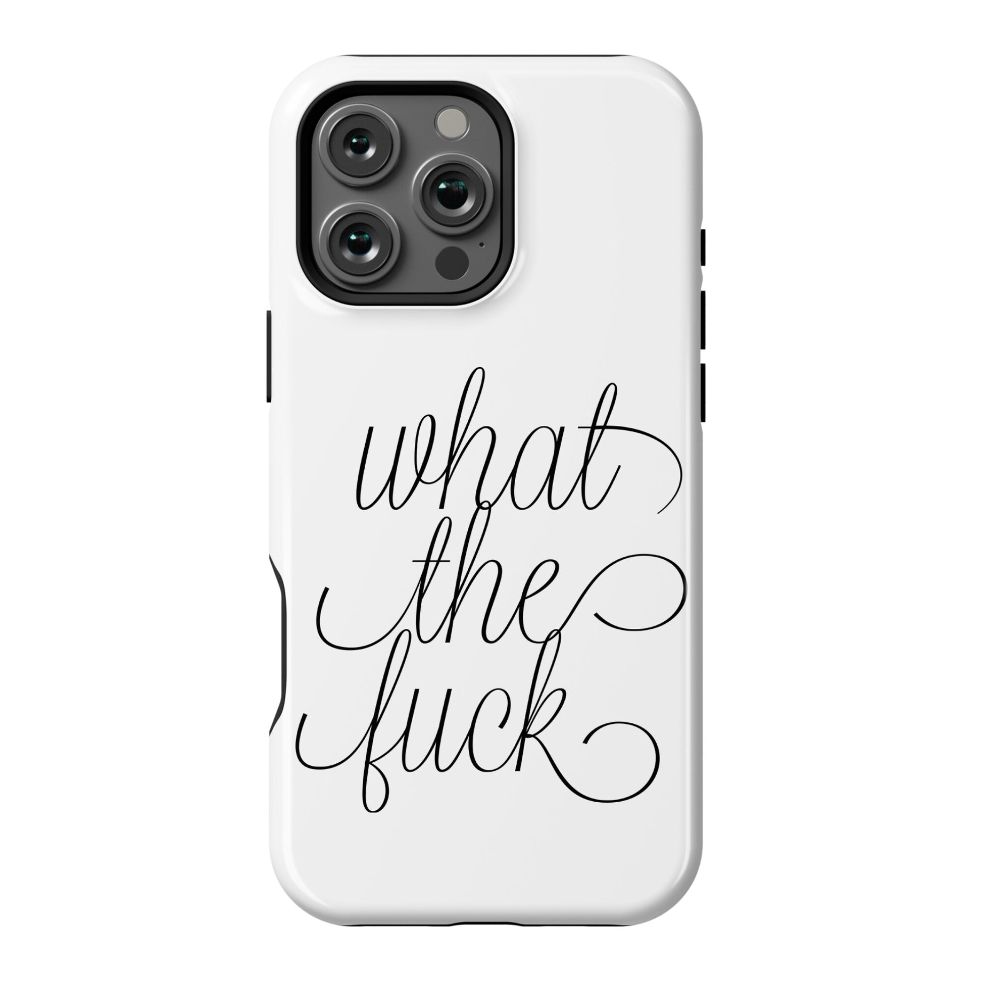 WTF Live Laugh Love Script Parody Phone Case
