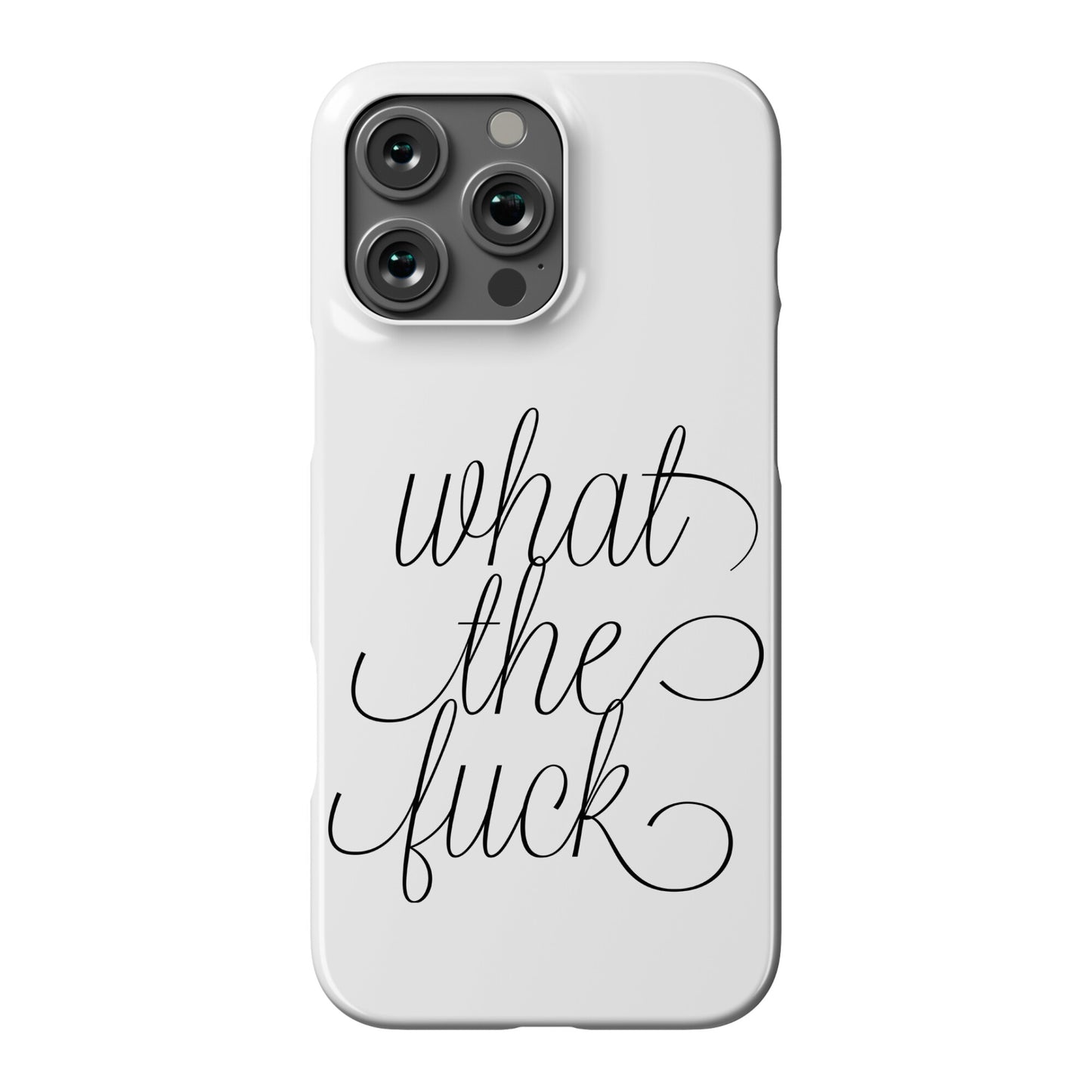 WTF Live Laugh Love Script Parody Phone Case
